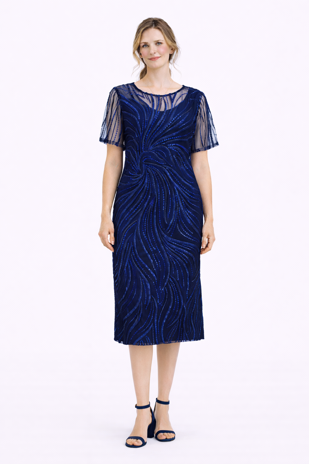 Φόρεμα δαντέλα μπλε