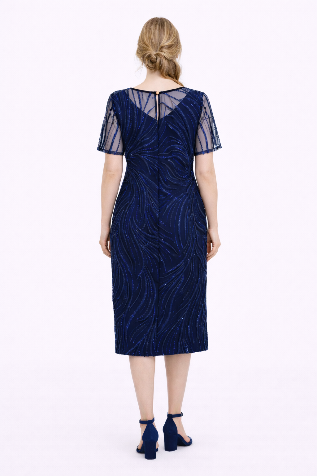 Φόρεμα δαντέλα μπλε