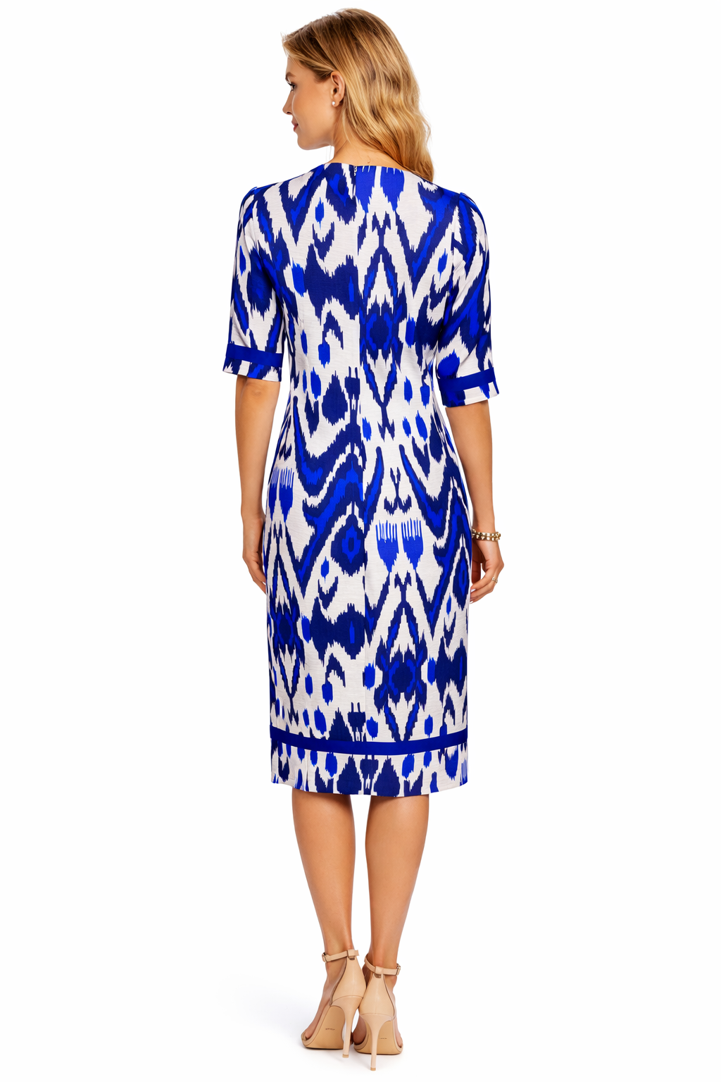 Φόρεμα εμπριμέ μπλε