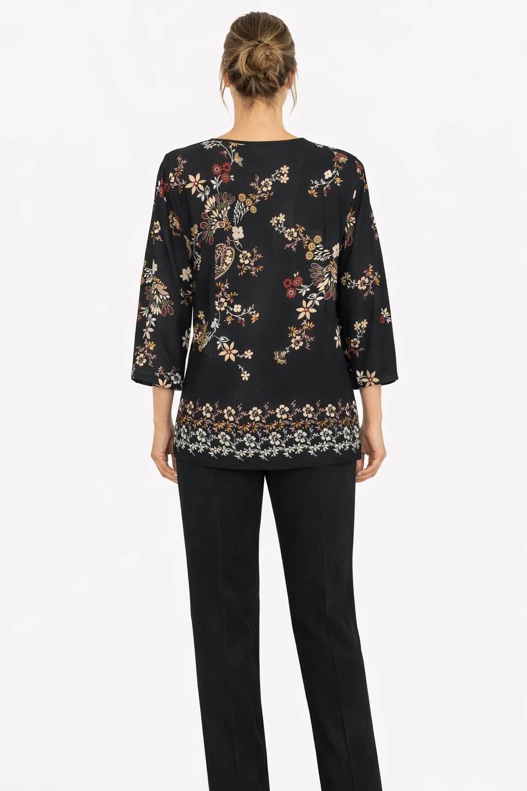 Μπλούζα εμπριμέ βισκόζ υφασμάτινη