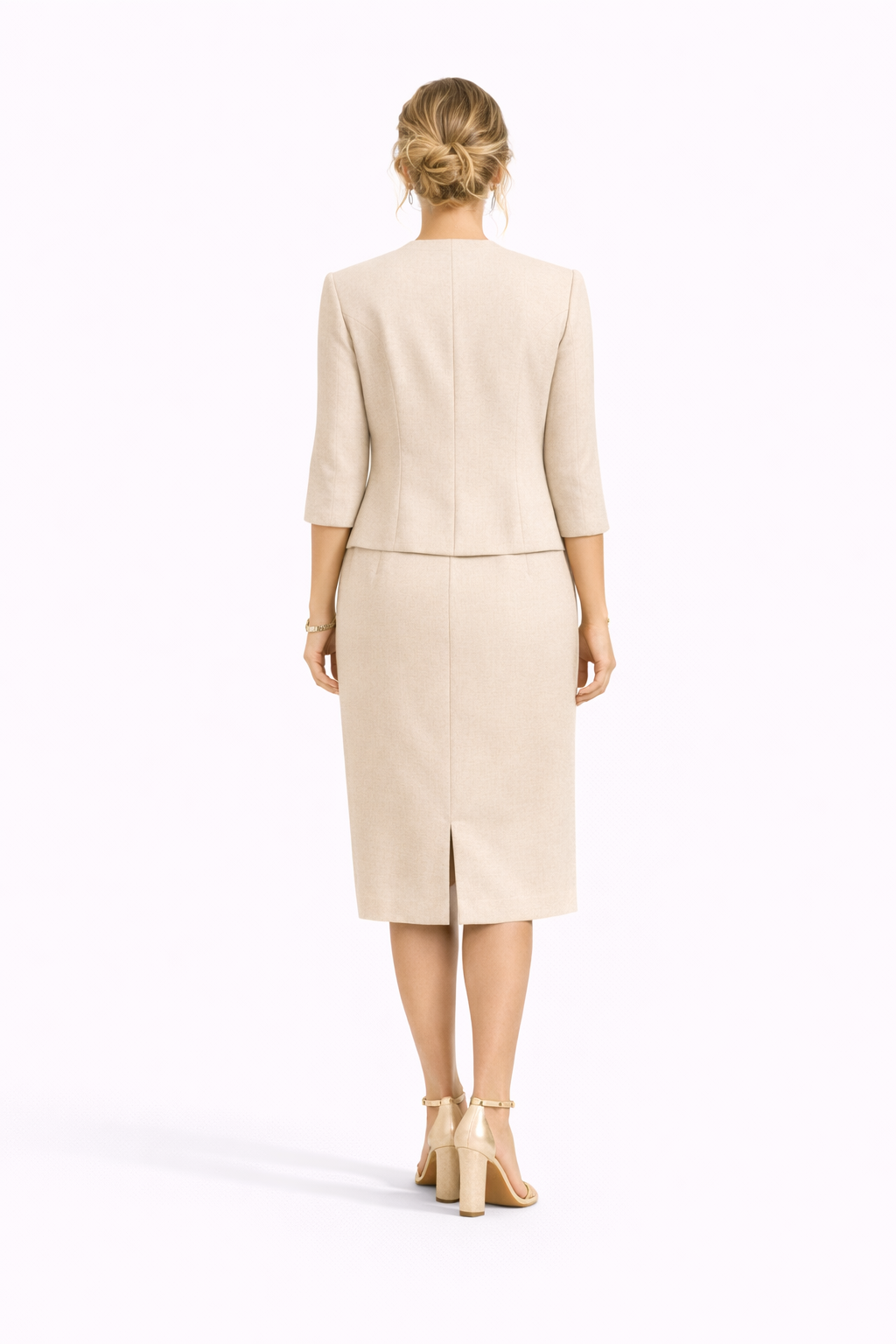 Σετ φόρεμα σαντούκ μπεζ