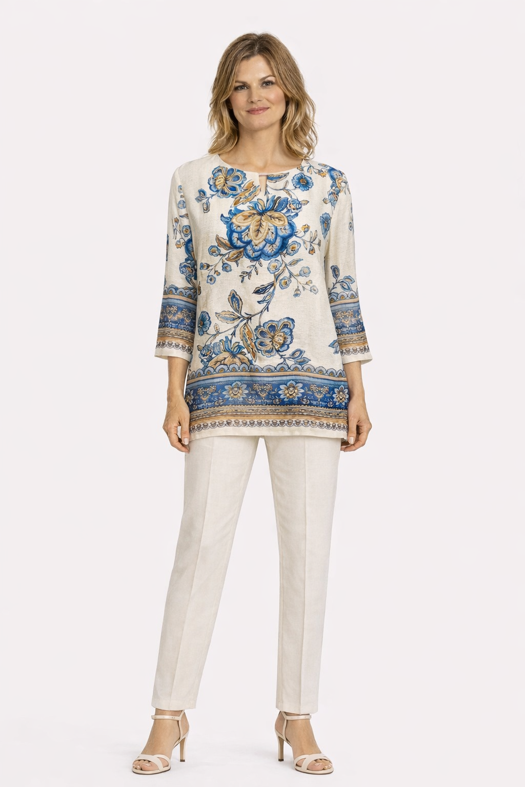 Μπλούζα εμπριμέ σιελ