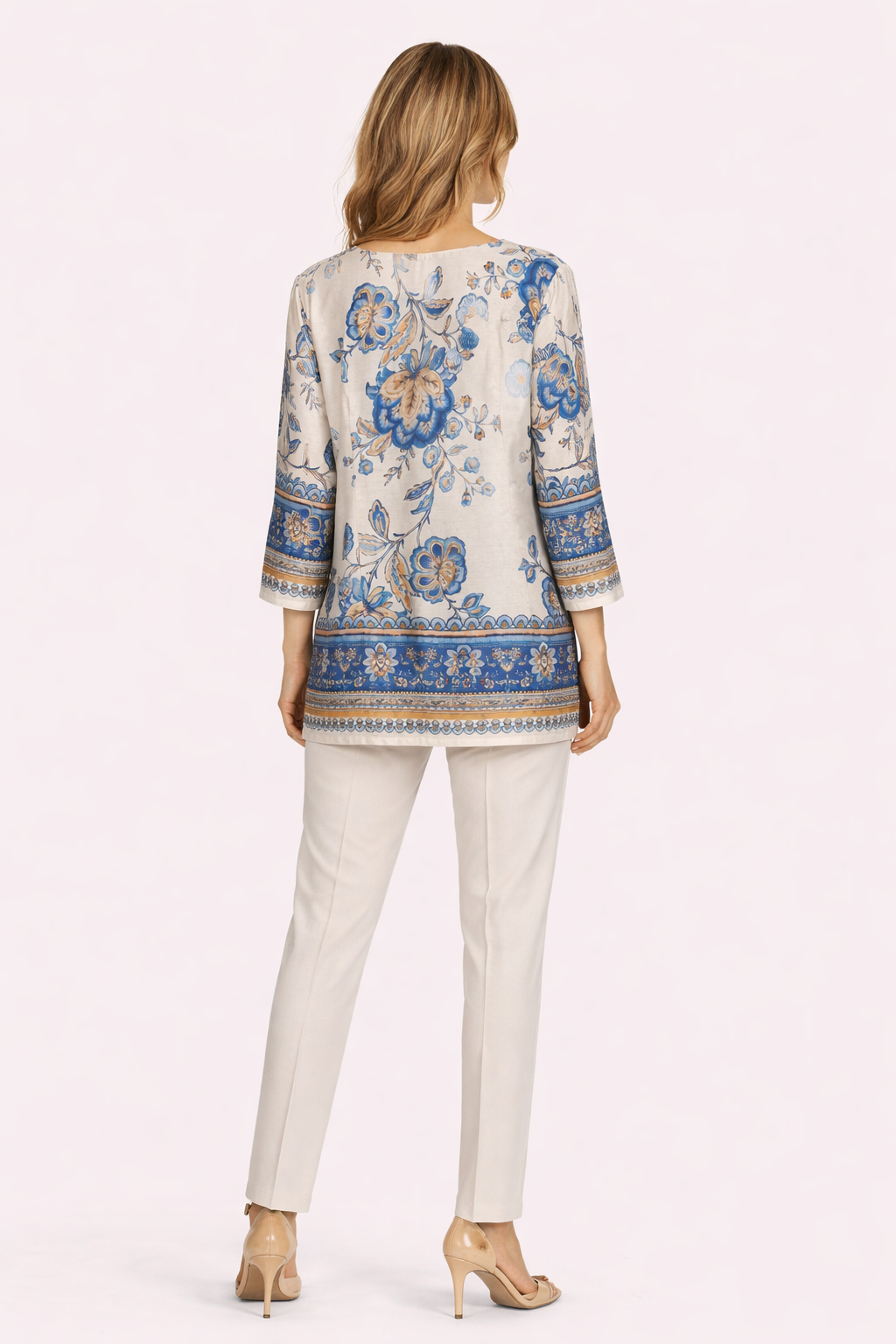 Μπλούζα εμπριμέ σιελ