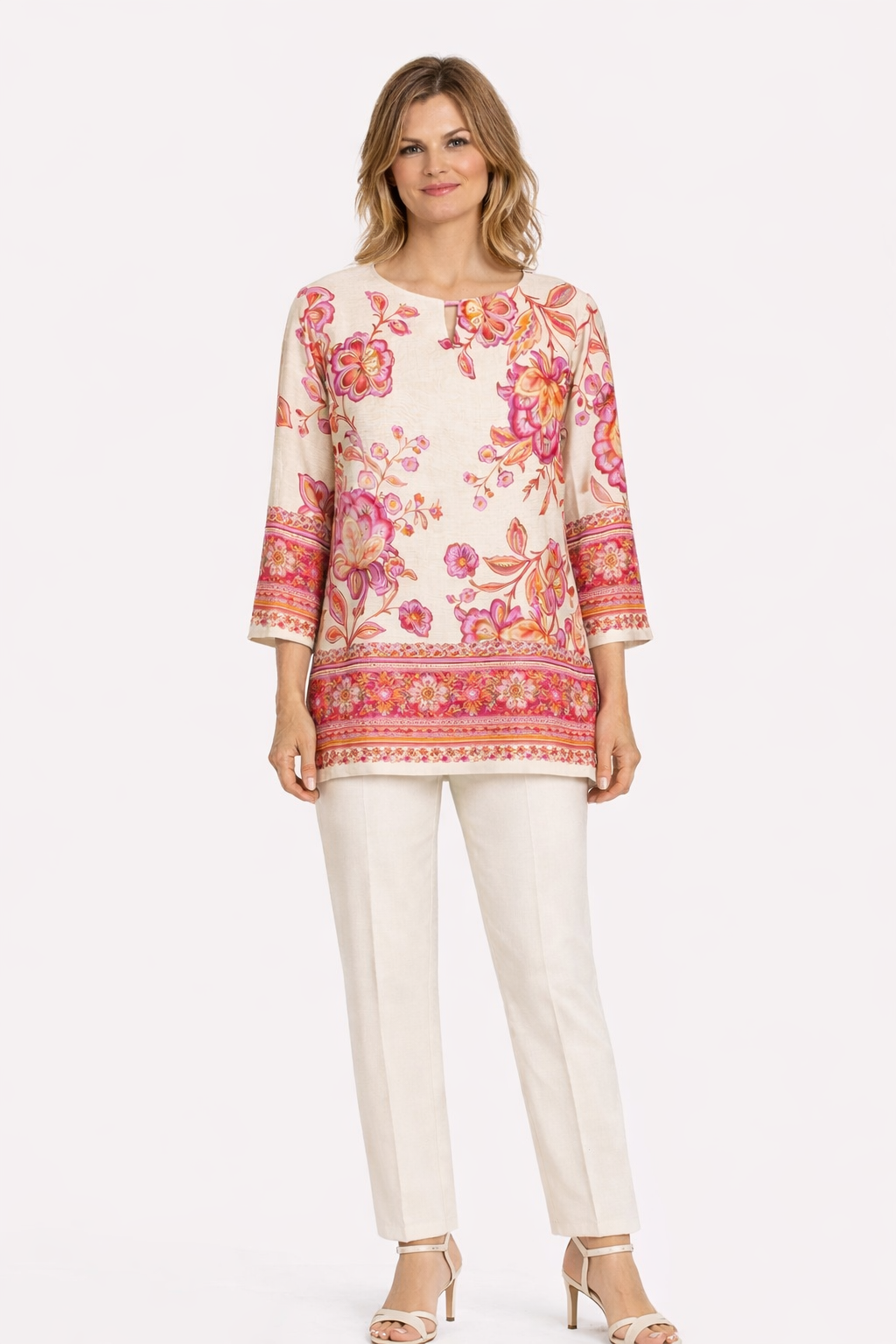 Μπλούζα εμπριμέ ροζ