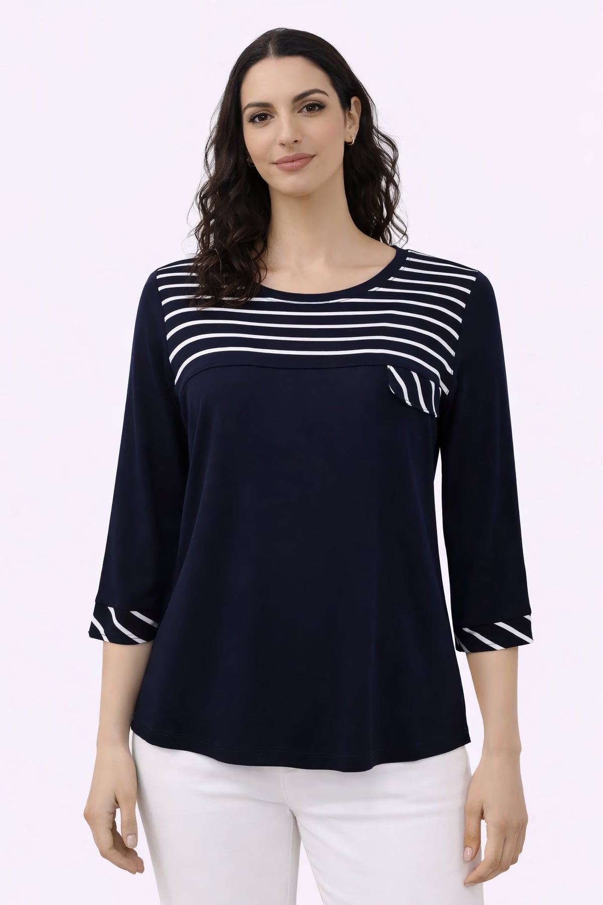 Μπλούζα βισκόζ μπλε