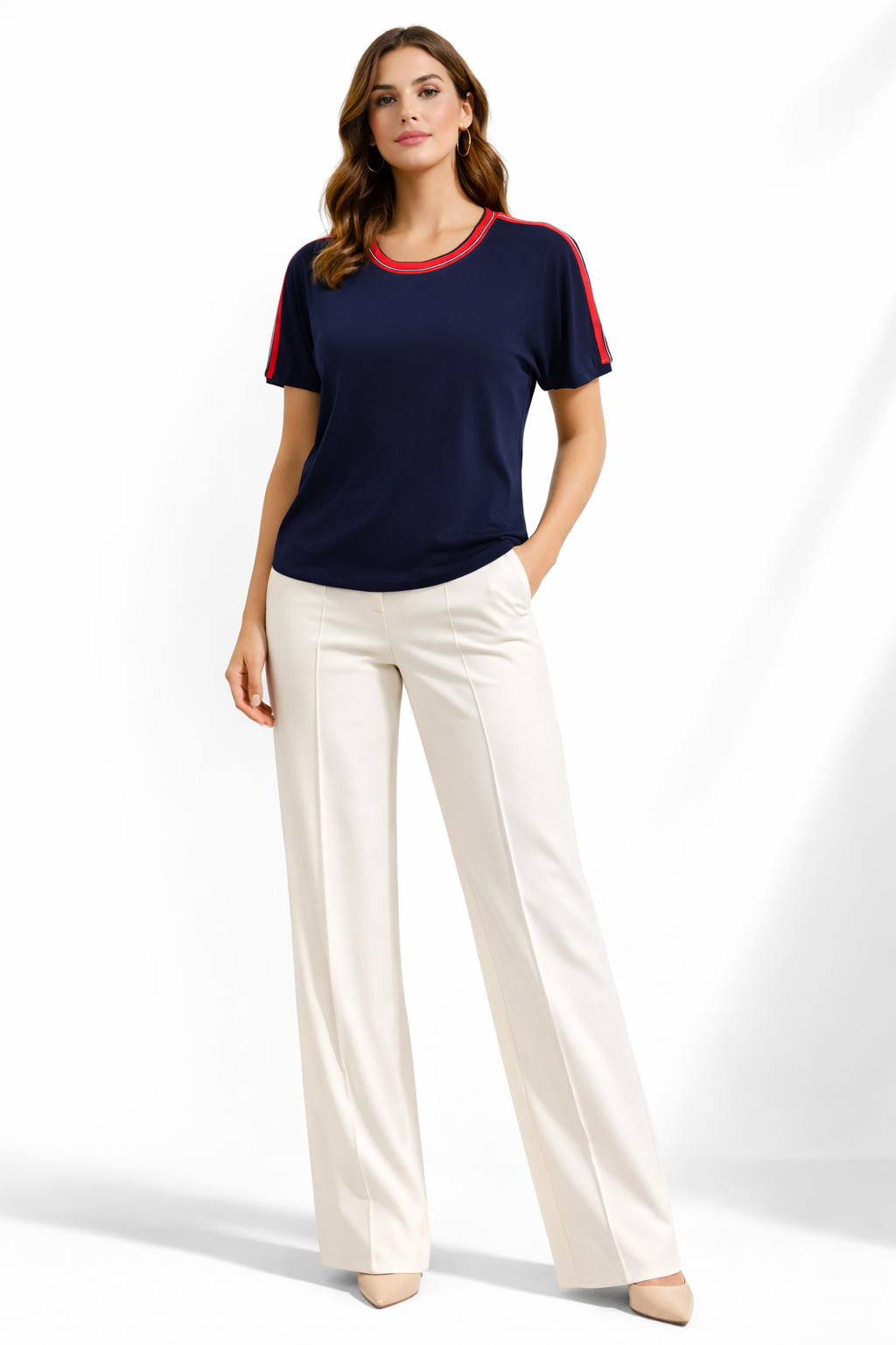 Μπλούζα βισκόζ μπλε