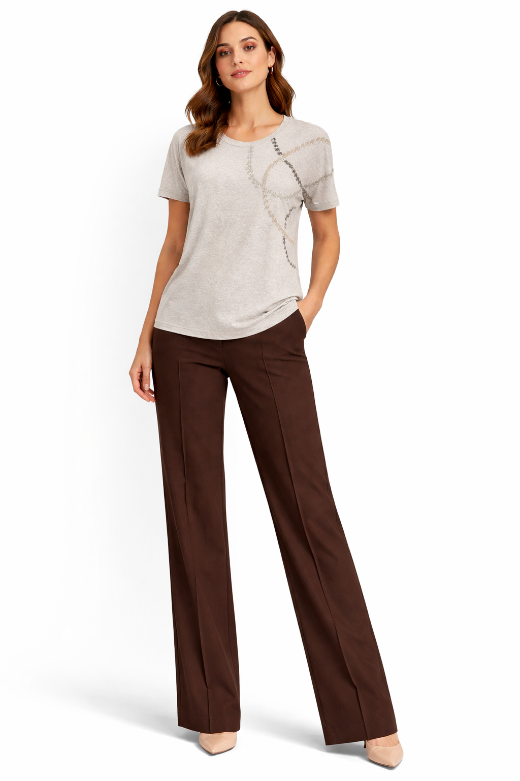 Μπλούζα βισκόζ μπεζ