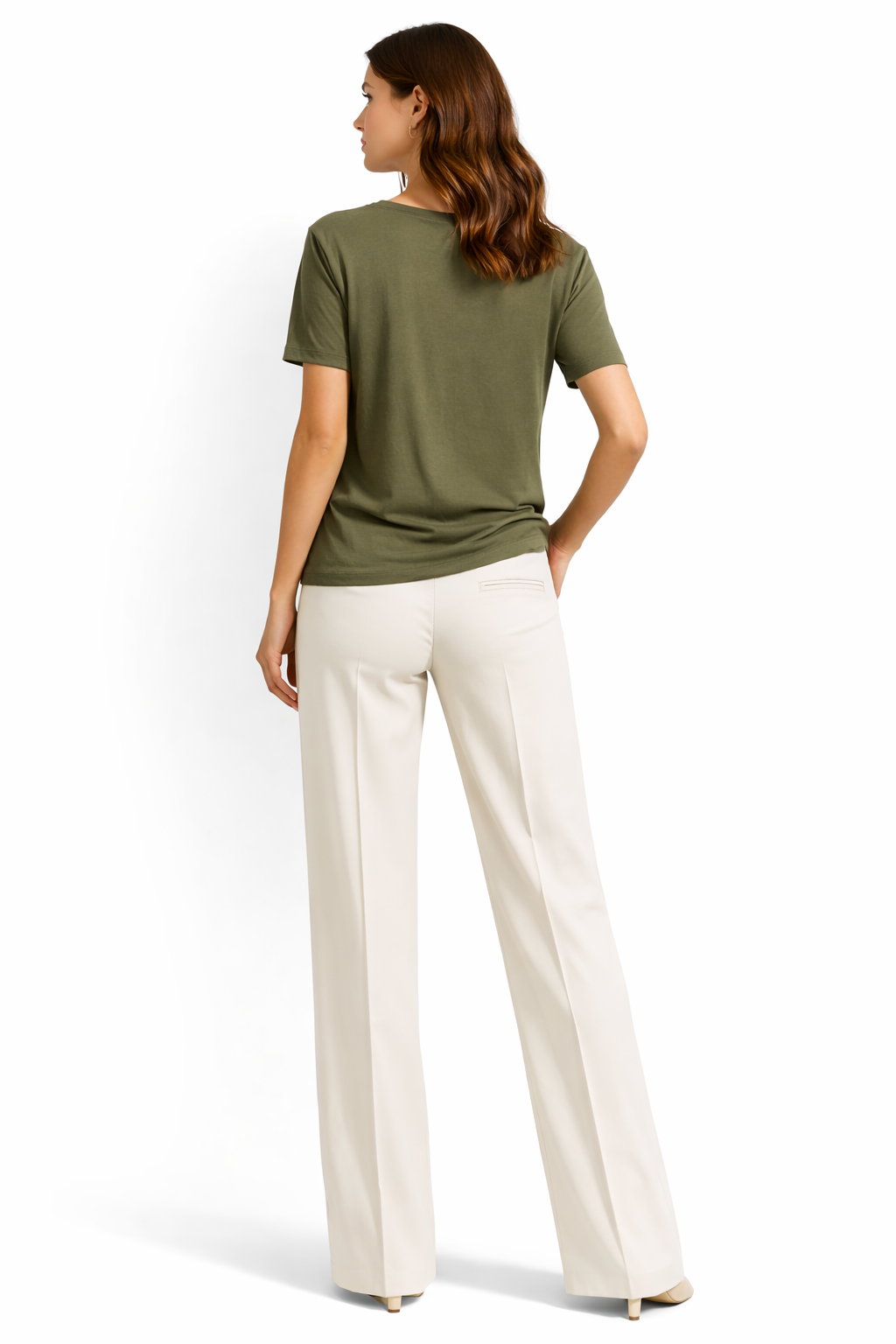 Μπλούζα βισκόζ λαδί