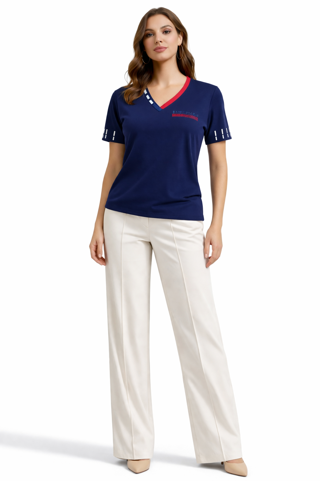 Μπλούζα βισκόζ μπλε