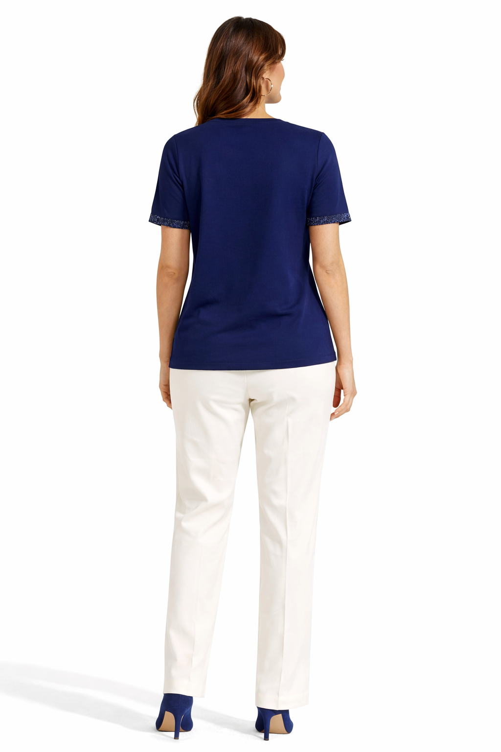 Μπλούζα βισκόζ λούρεξ μπλε