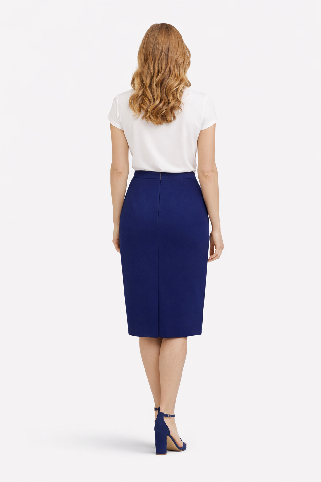 Φούστα κρεπ μπλε