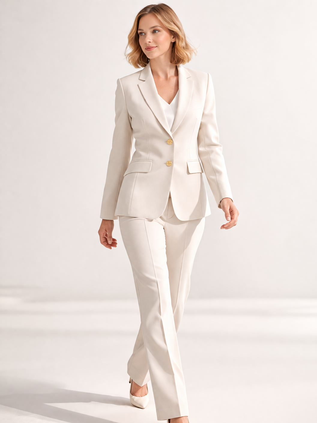 Κουστούμι κρεπ μπεζ