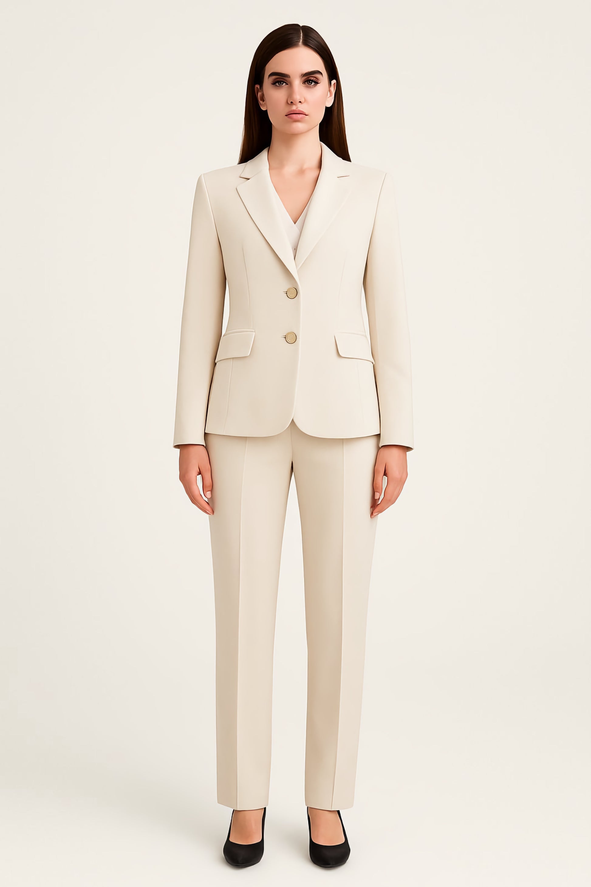 Κουστούμι κρεπ μπεζ