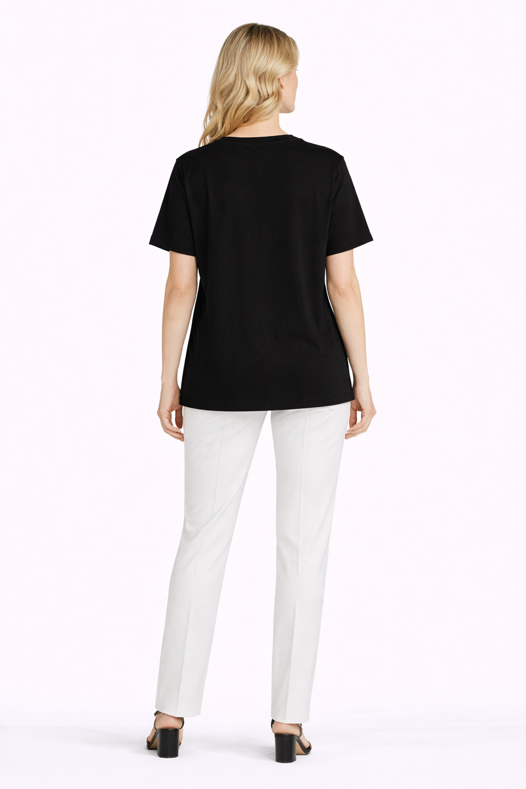 Μπλούζα βισκόζ κοντομάνικη μαύρη