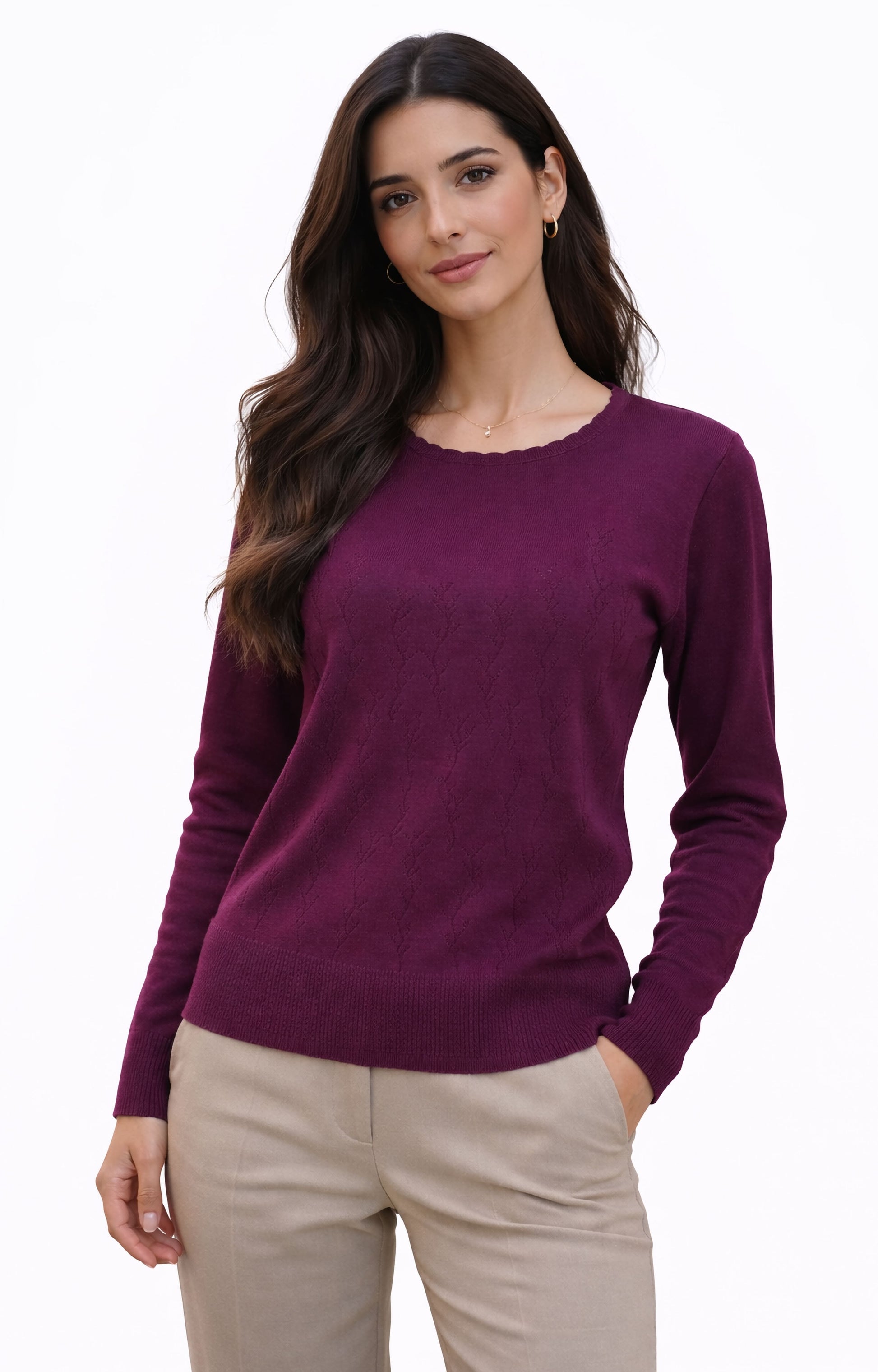 Μπλούζα πλεκτή μωβ