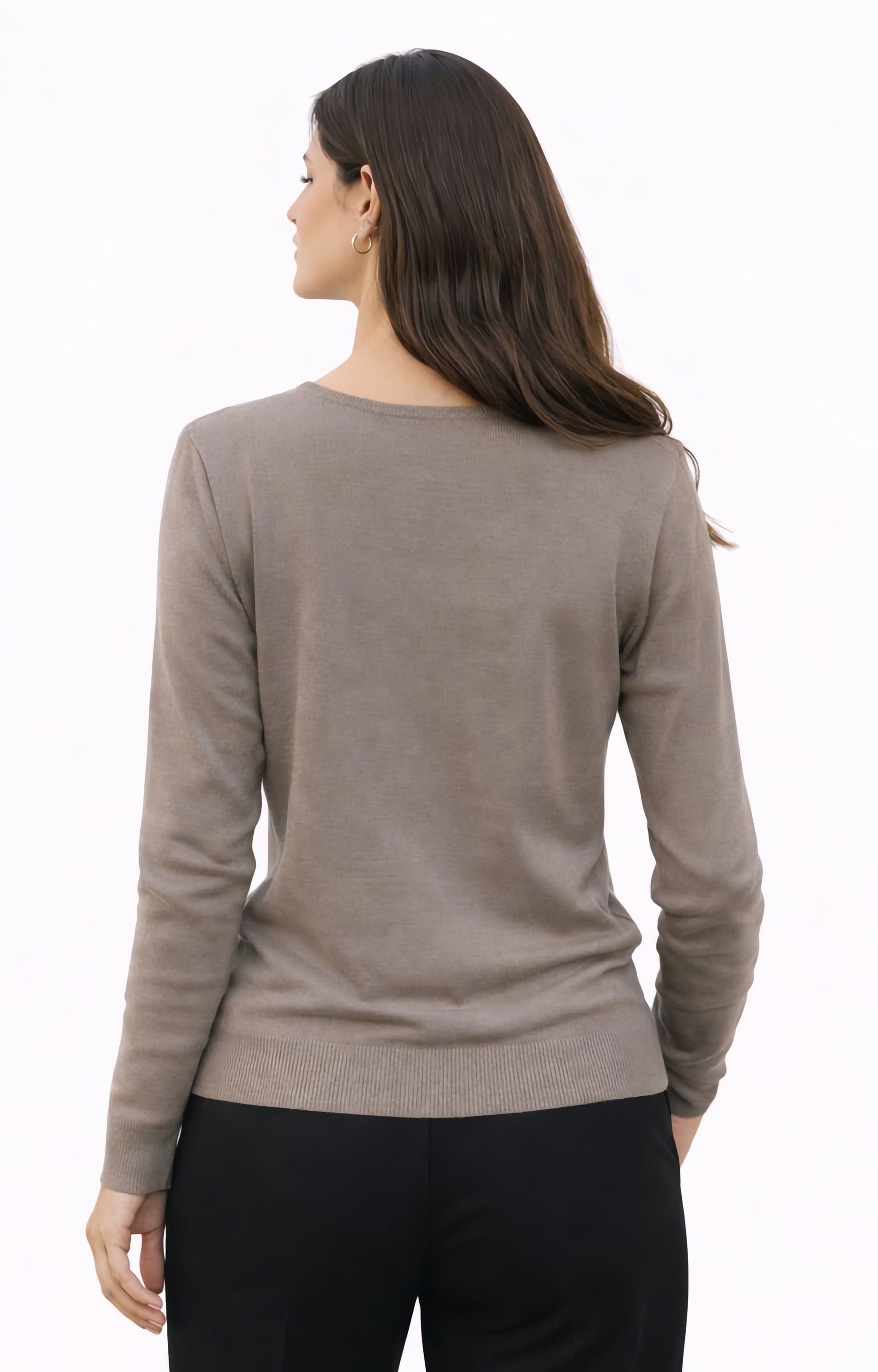 Μπλούζα πλεκτή μπεζ με φύλλα