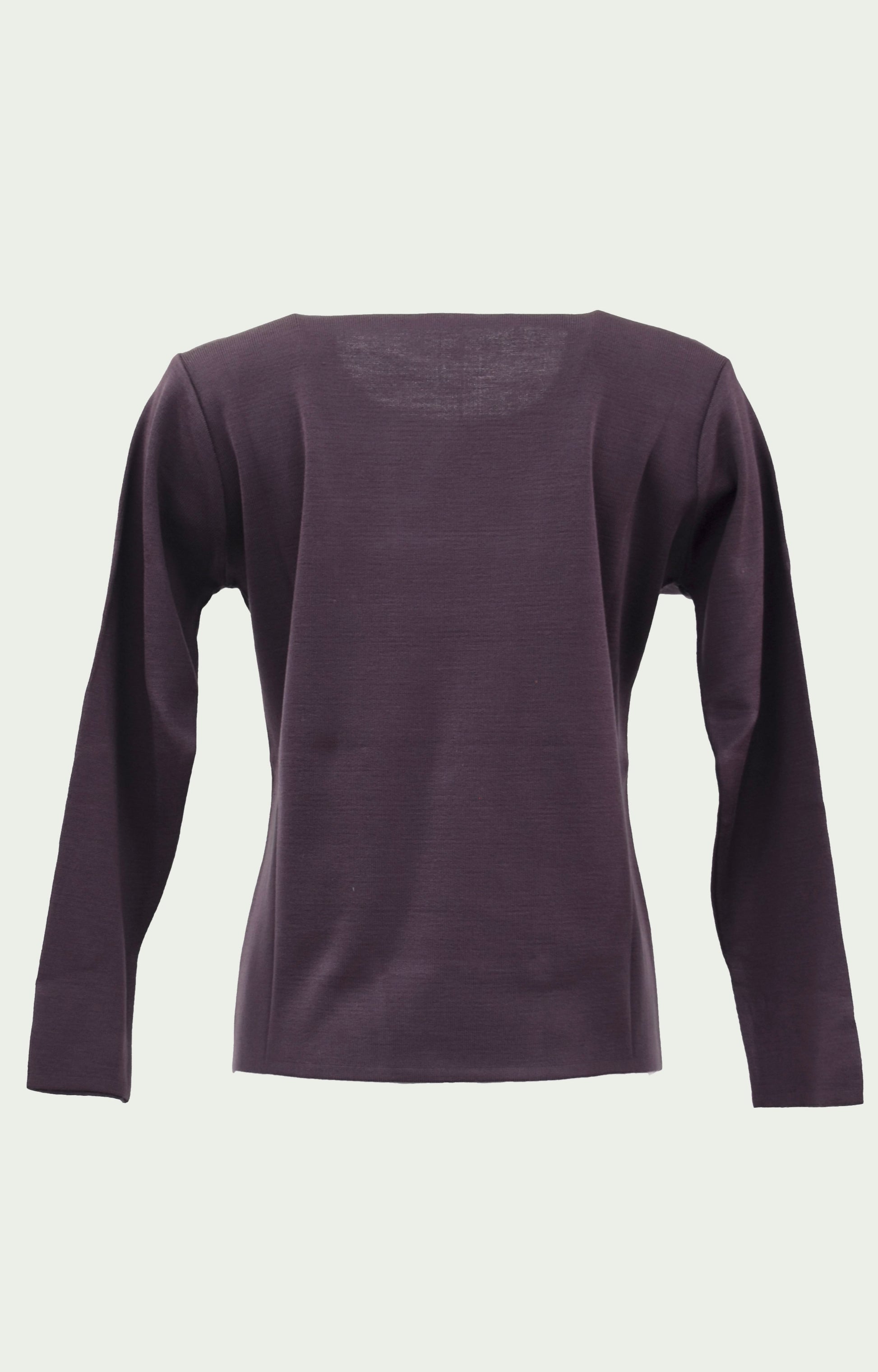 Μπλούζα πλεκτή μωβ με φύλλα