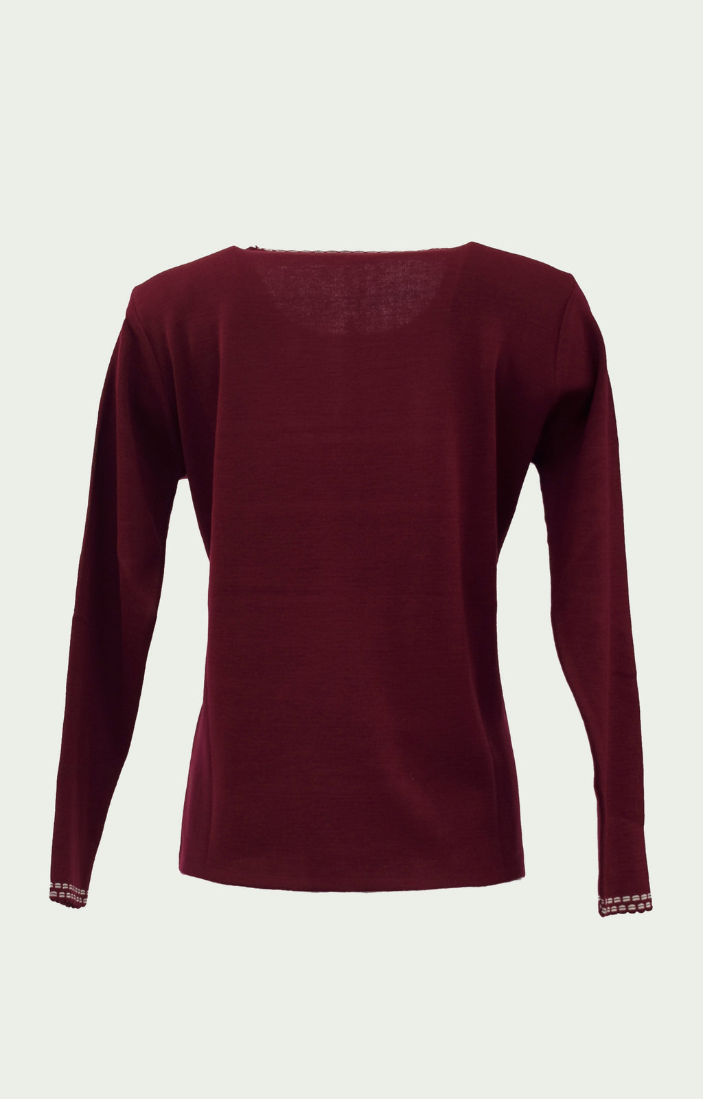 Μπλούζα πλεκτή γκρενά με γραμμές