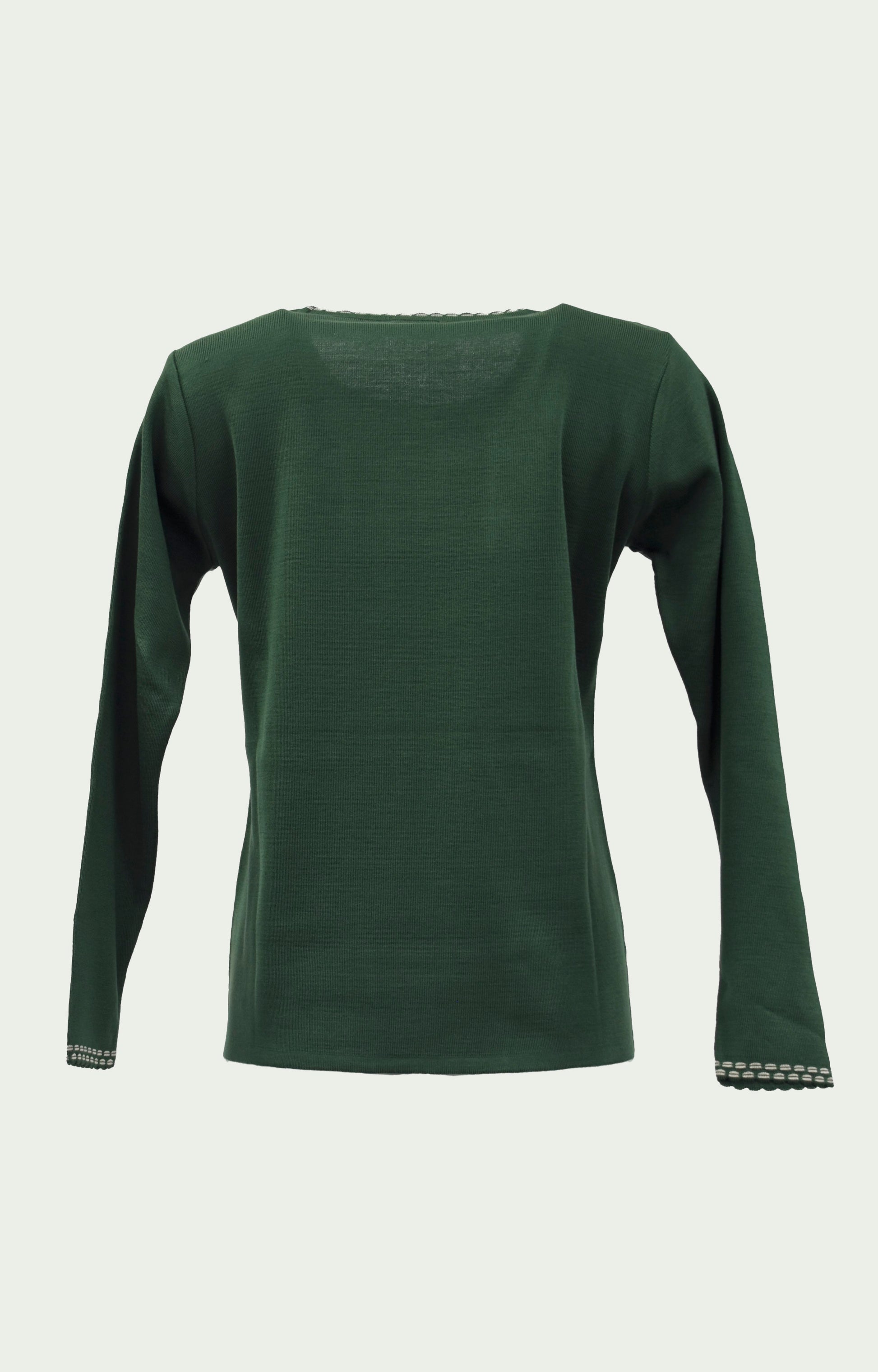 Μπλούζα πλεκτή πράσινη με φύλλα