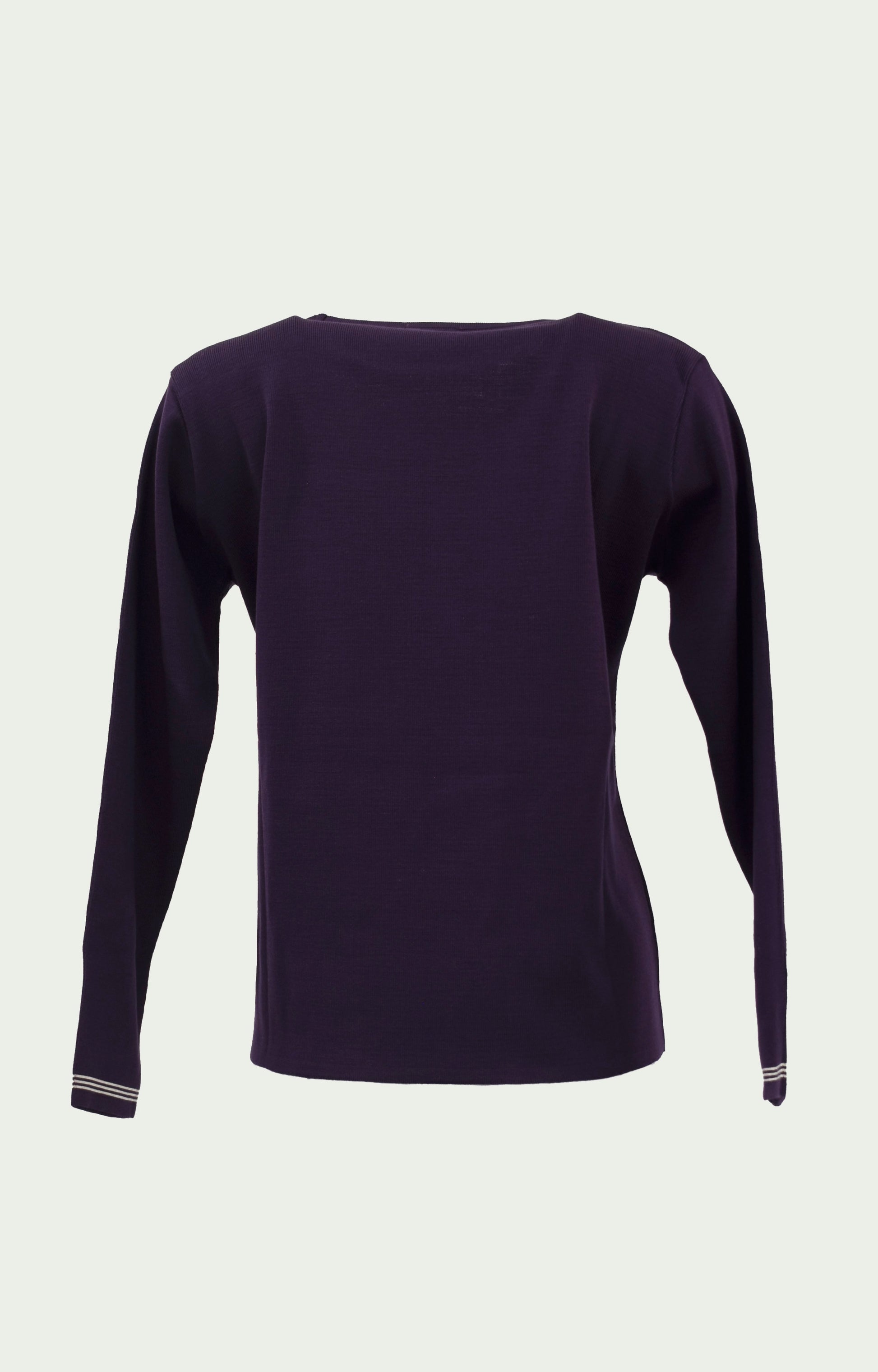 Μπλούζα πλεκτή μωβ με λουλούδι