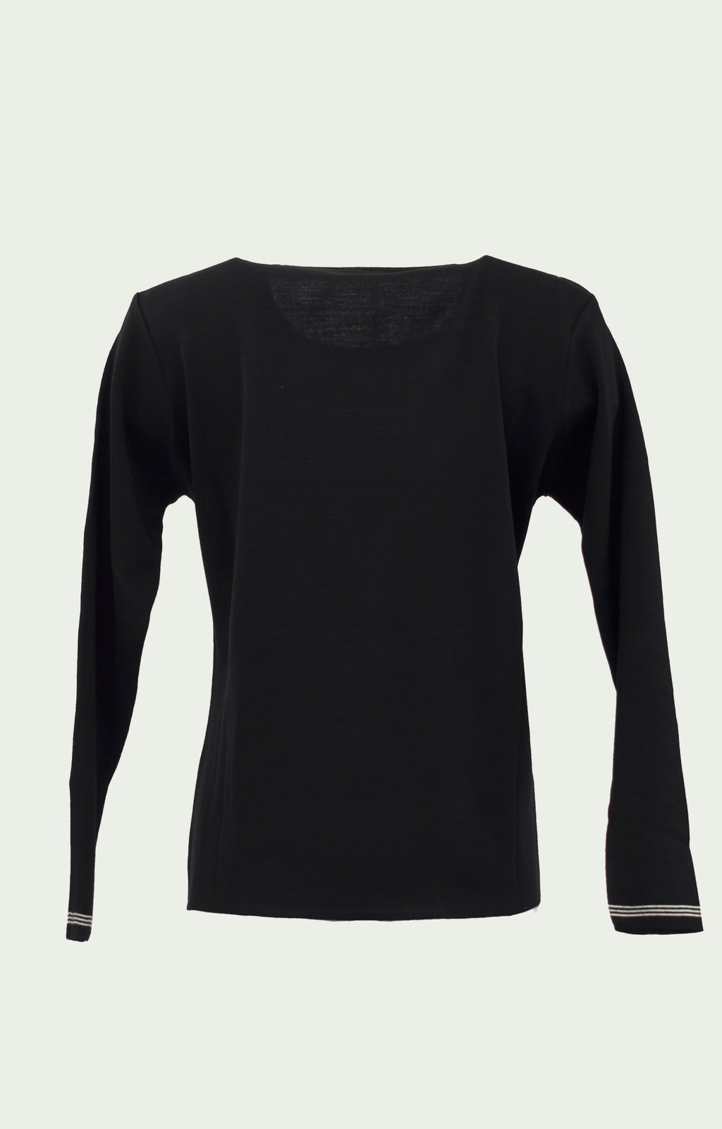 Μπλούζα πλεκτή μαύρη με λουλούδι