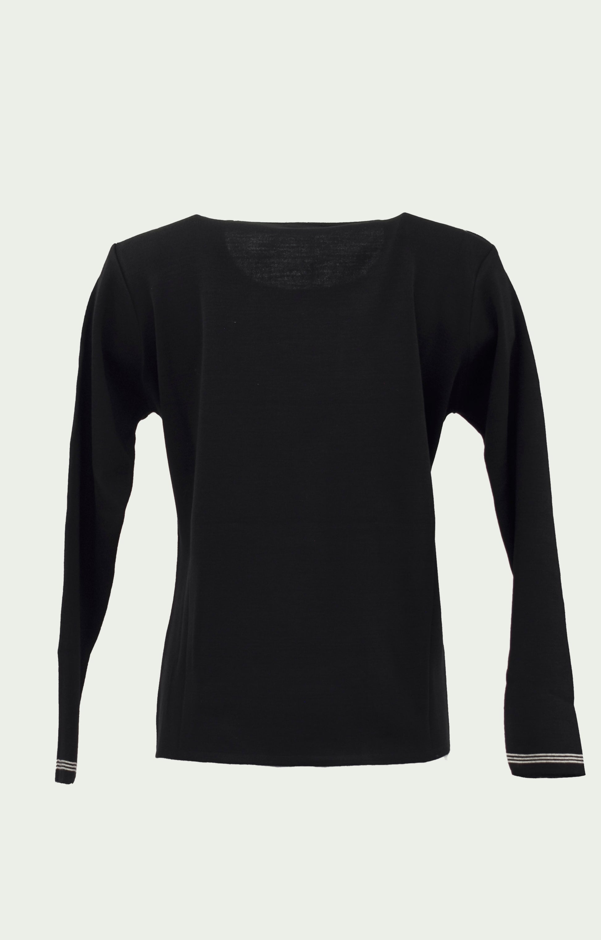 Μπλούζα πλεκτή μαύρη με λουλούδι