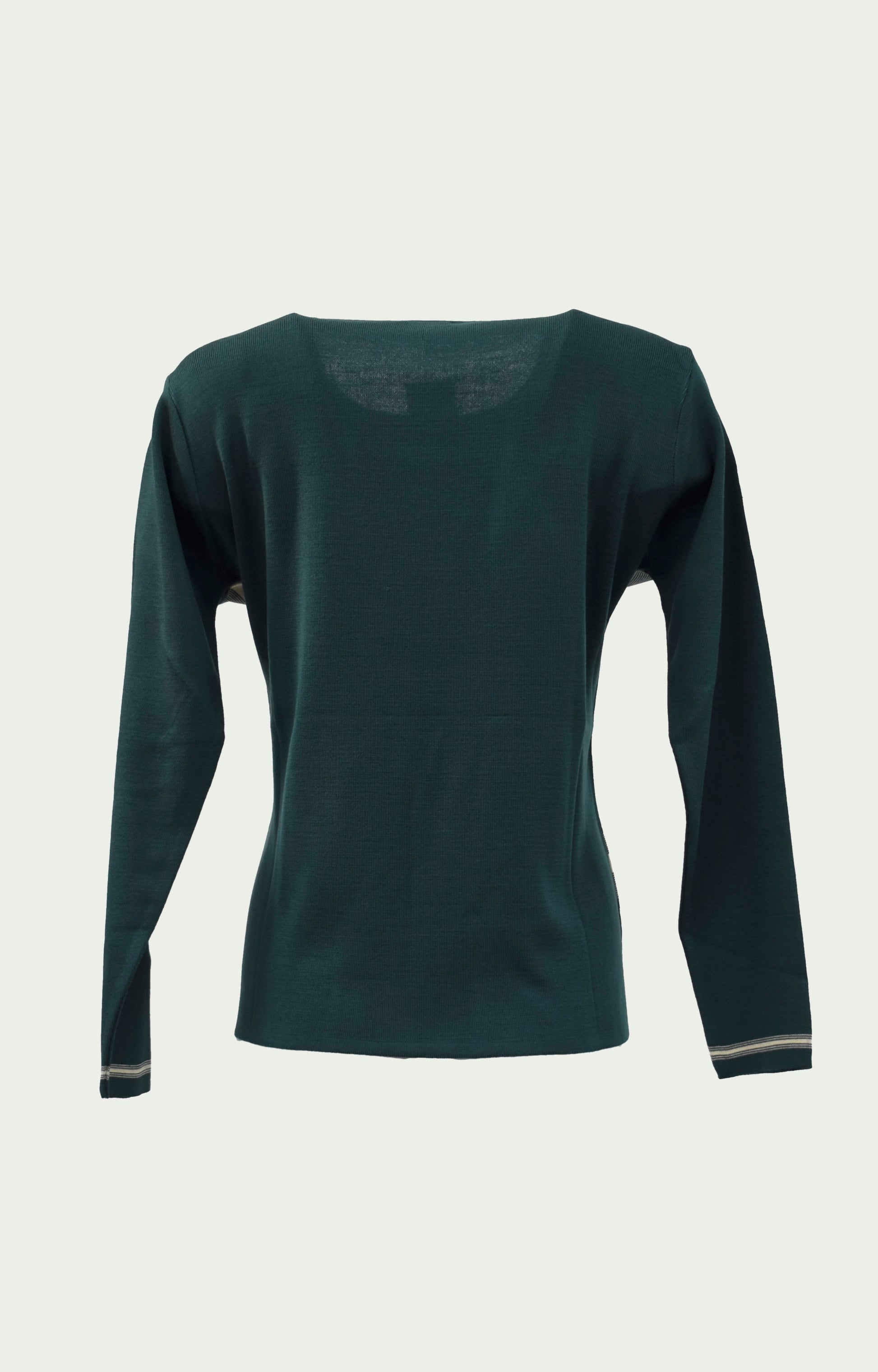 Μπλούζα πλεκτή πετρόλ με ρίγες