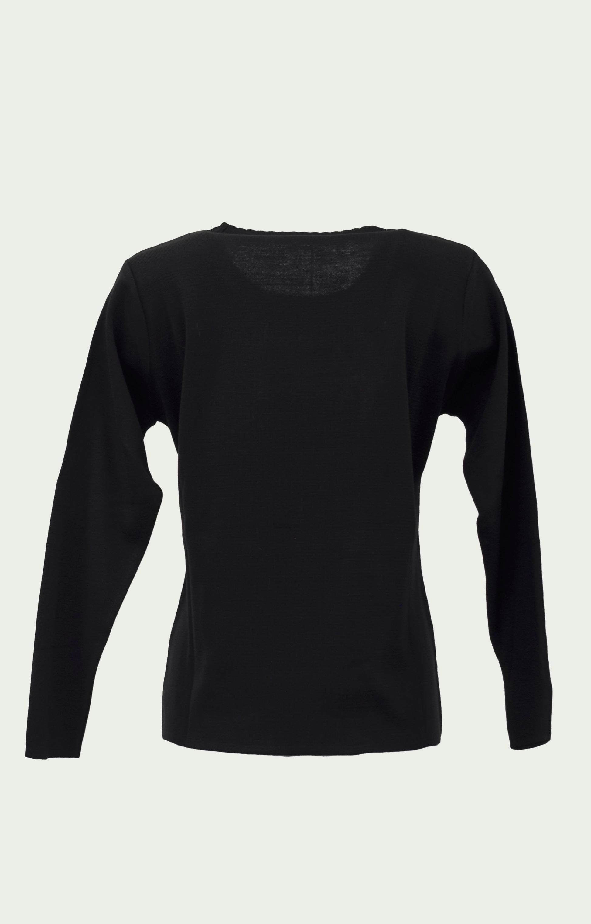 Μπλούζα πλεκτή μαύρη με πλεκτά λουλούδια