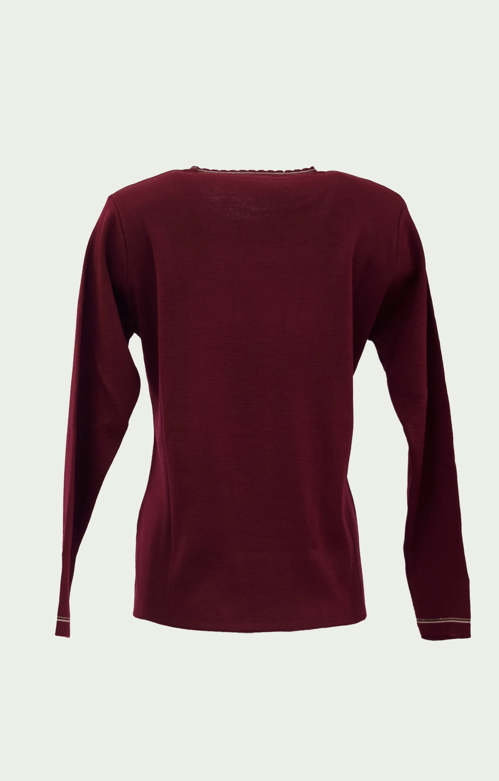 Μπλούζα πλεκτή γκρενά με χρυσά κυκλάκια