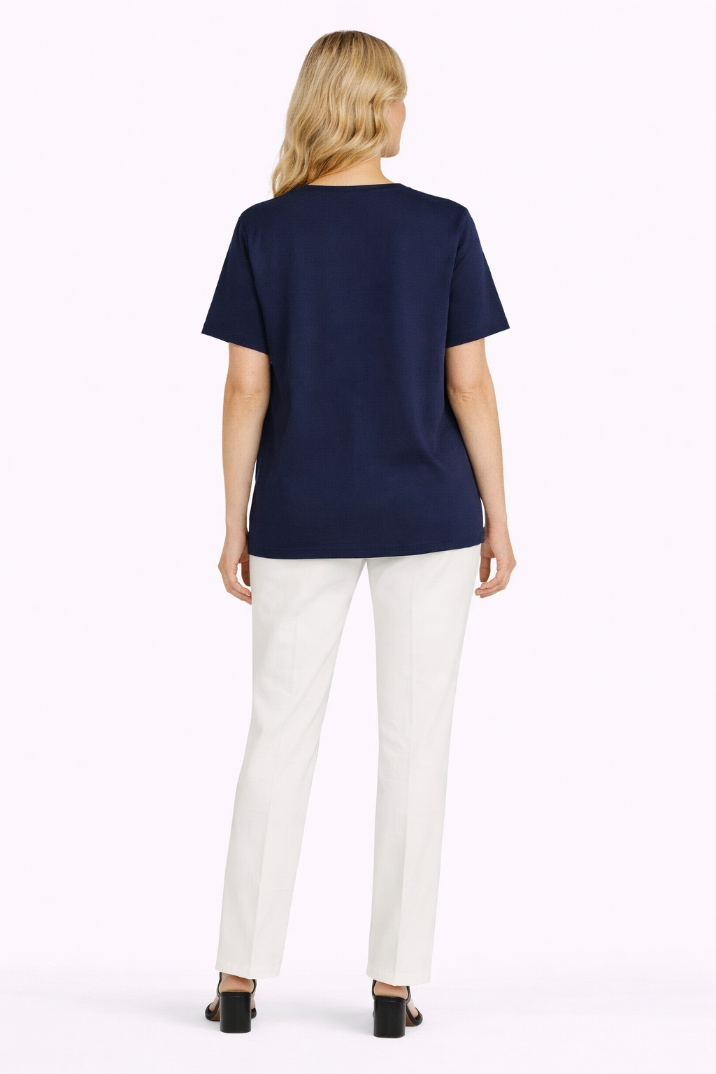 Μπλούζα βισκόζ κοντομάνικη μπλε