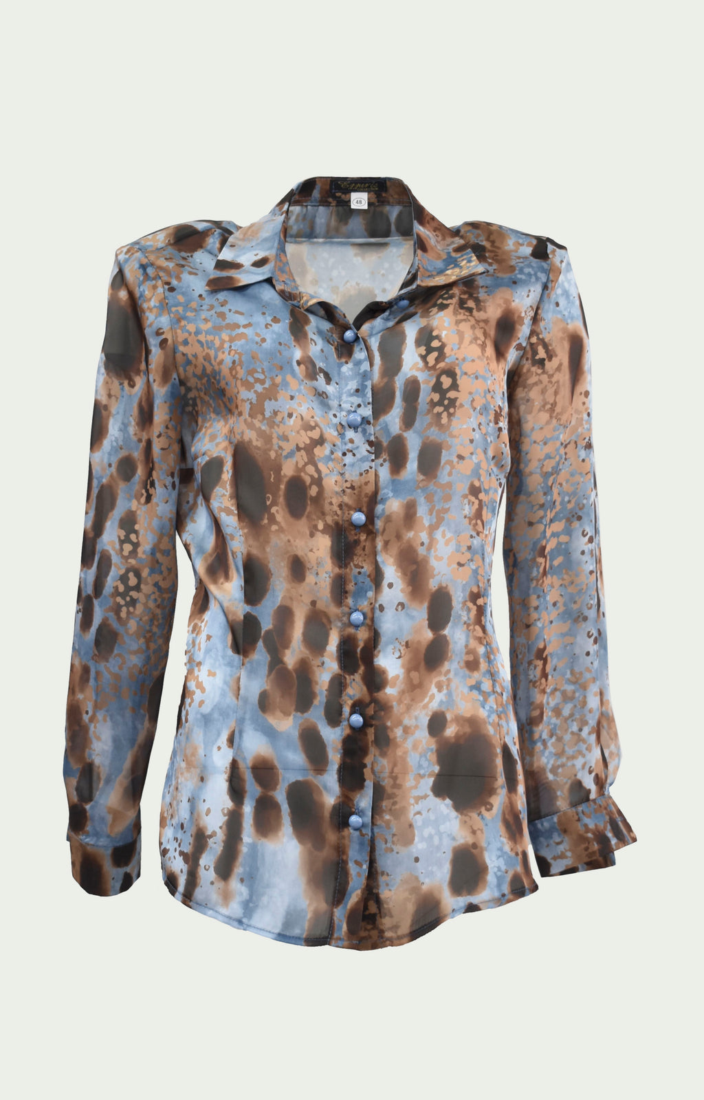 Πουκάμισο σατέν εμπριμέ