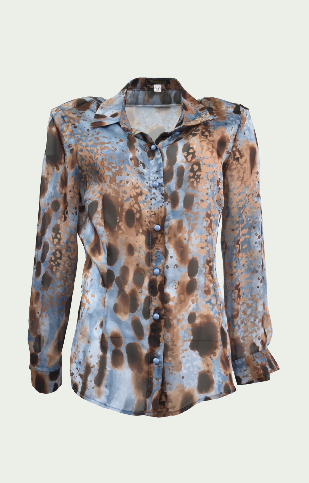 Πουκάμισο σατέν εμπριμέ