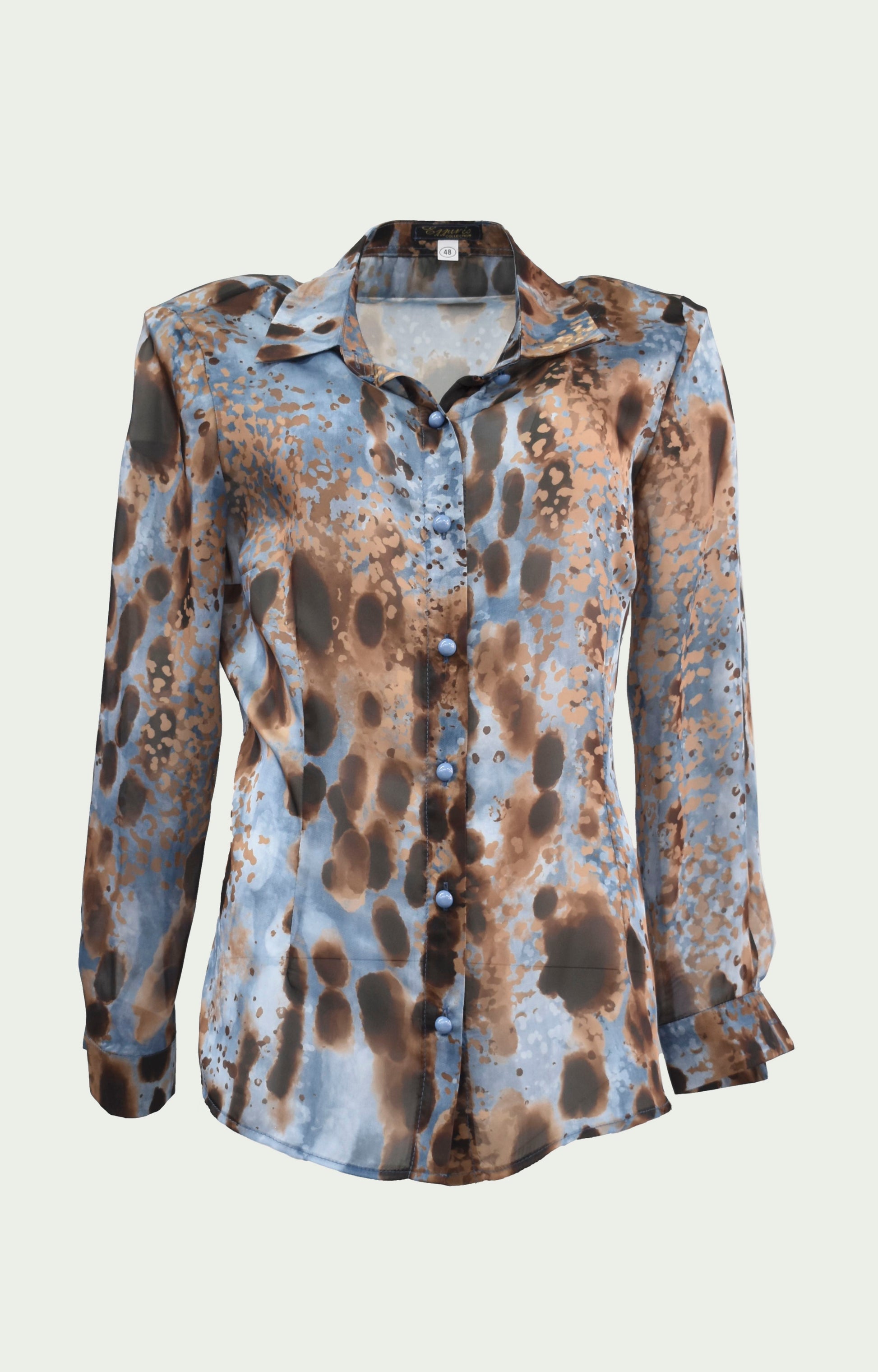 Πουκάμισο σατέν εμπριμέ