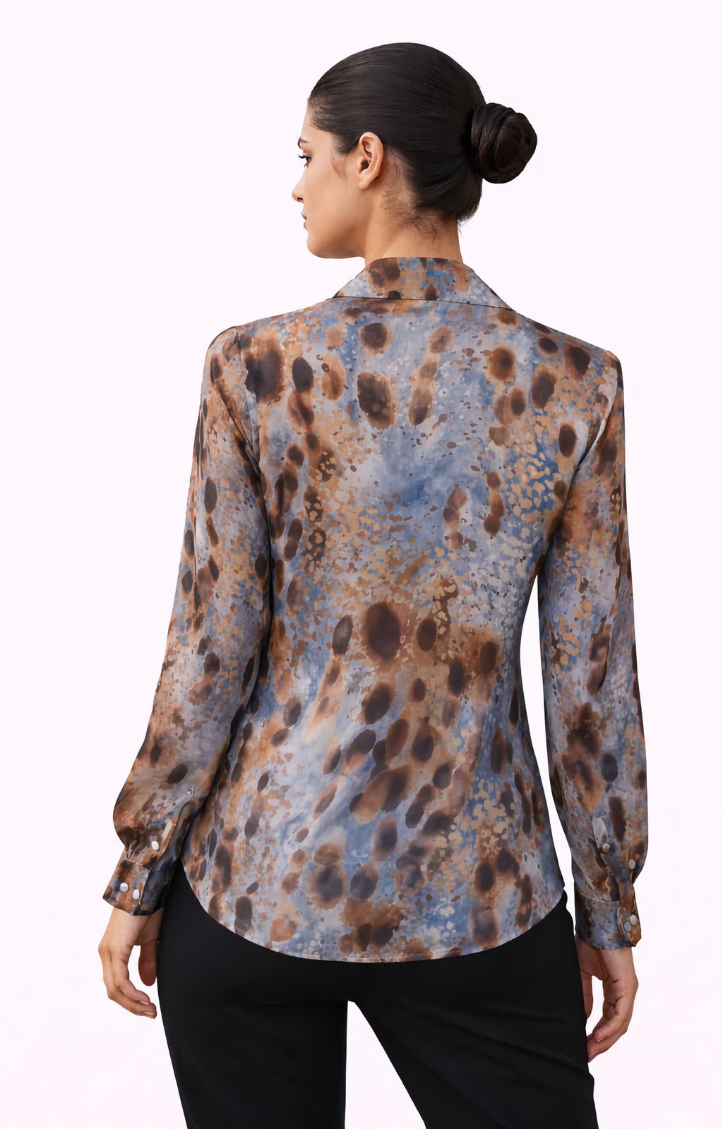 Πουκάμισο σατέν εμπριμέ