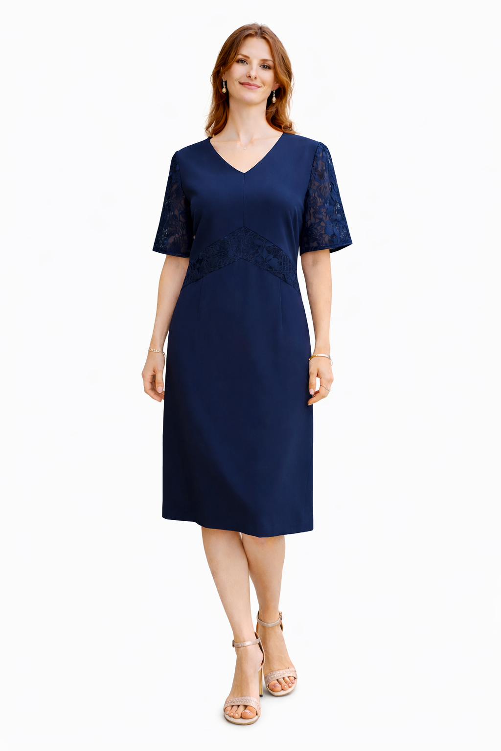 Φόρεμα κρεπ μπλε