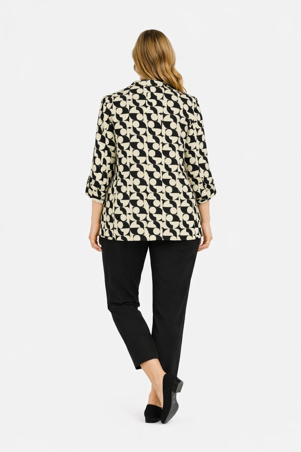 Σακάκι εμπριμέ μαυρόασπρο