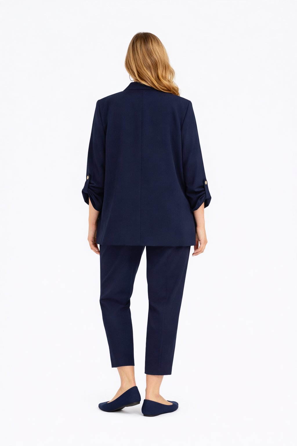 Σακάκι κρεπ φαρδύ μπλε