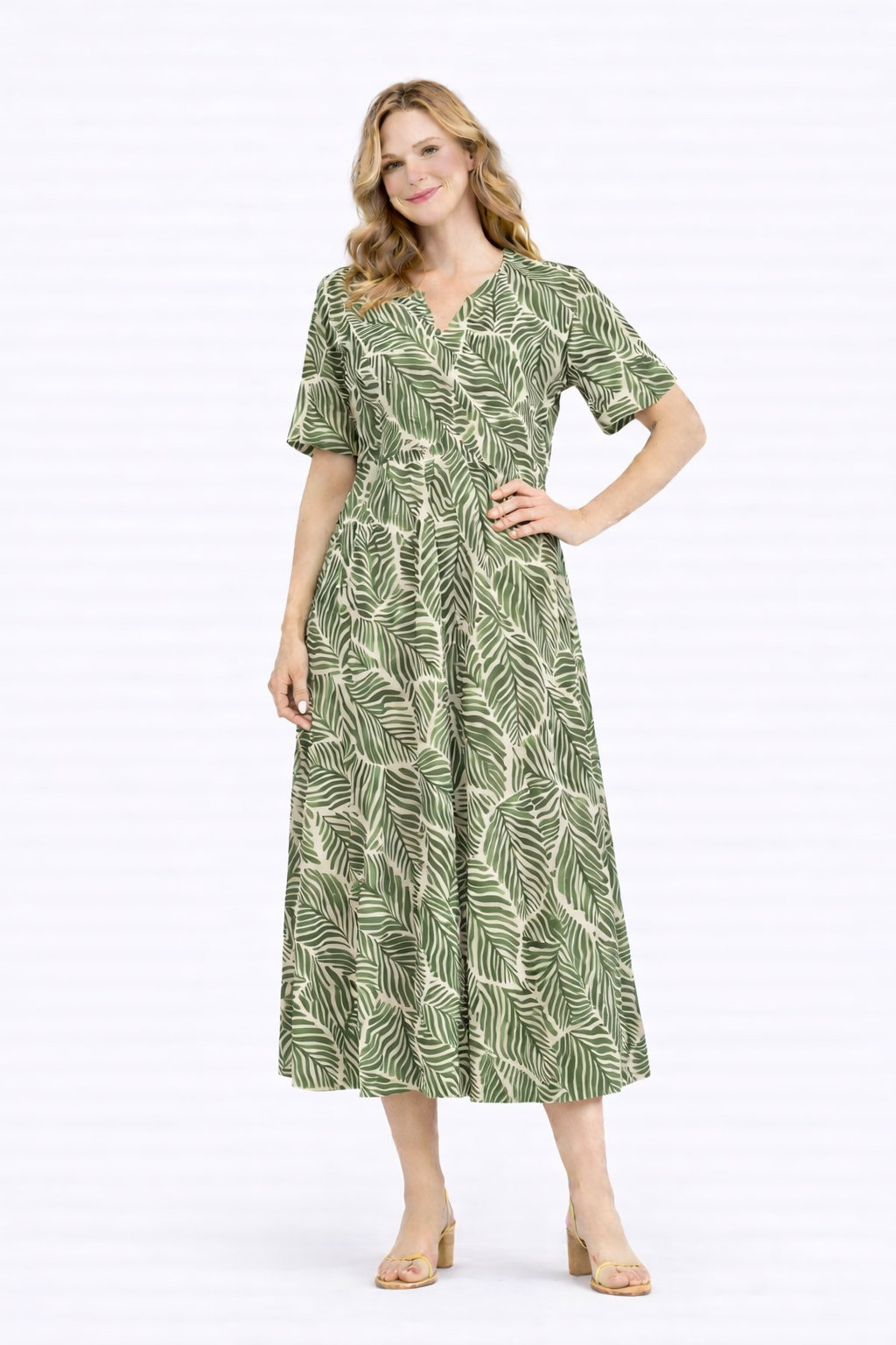 Φόρεμα βισκόζ εμπριμέ