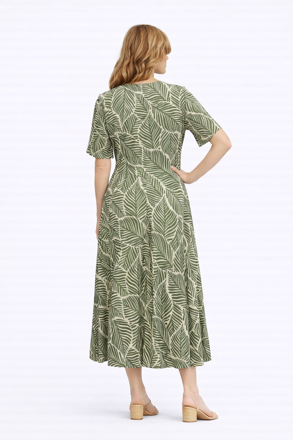 Φόρεμα βισκόζ εμπριμέ