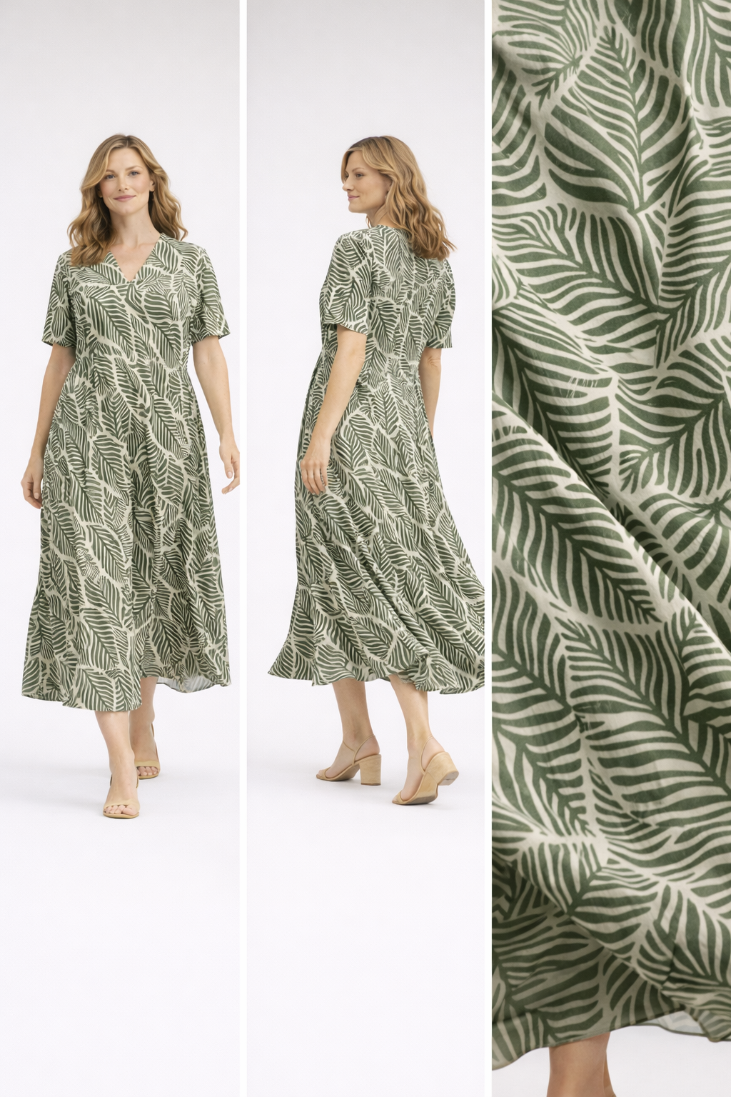 Φόρεμα βισκόζ εμπριμέ