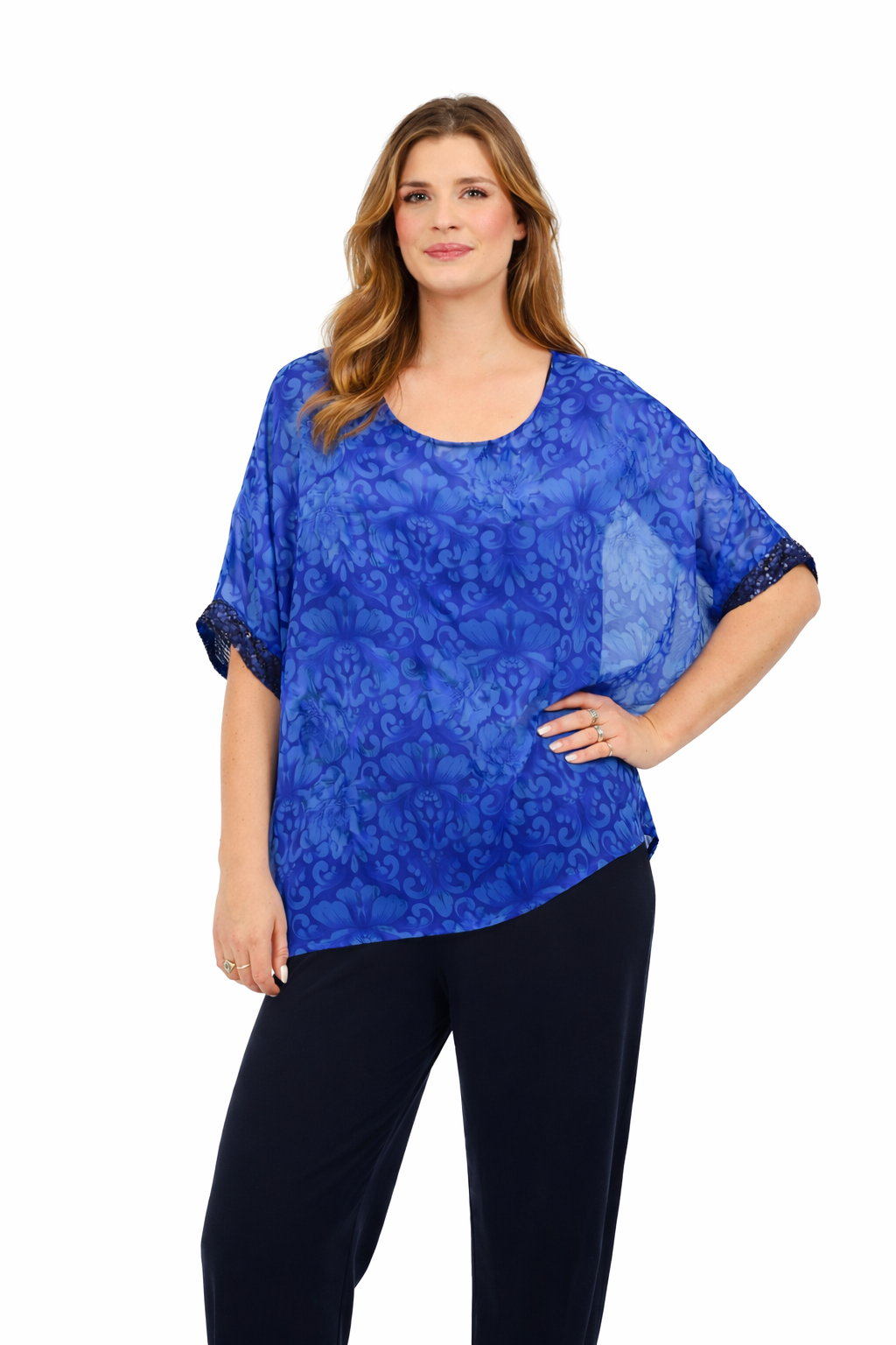 Μπλούζα ζορζέτα εμπριμέ