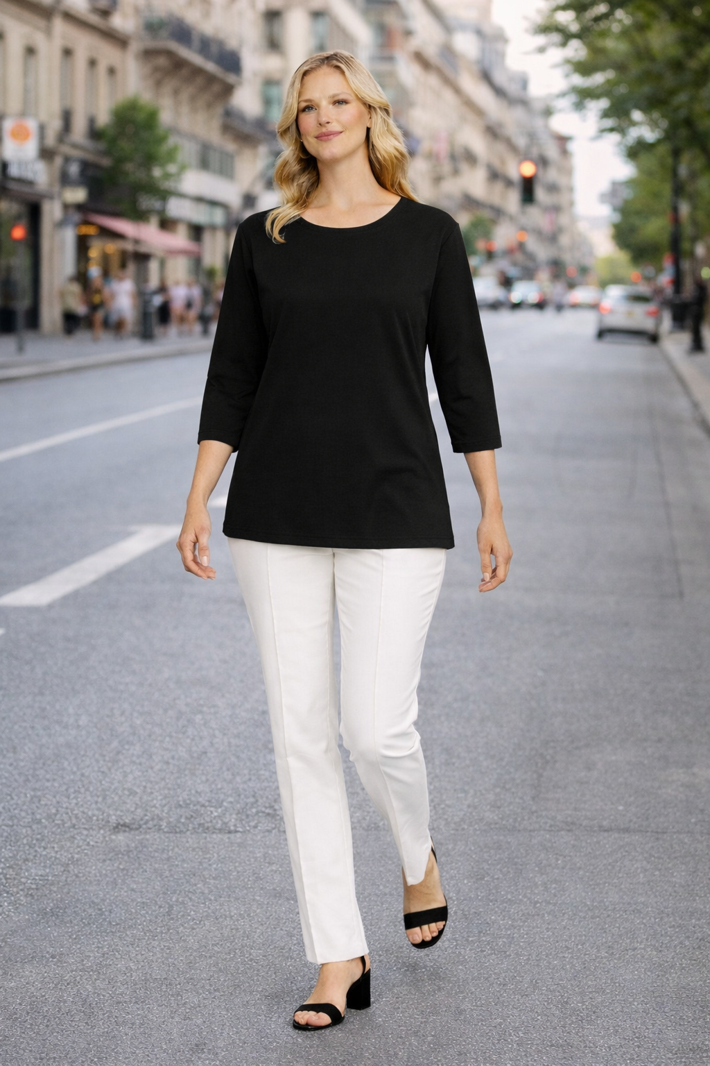 Μπλούζα βισκόζ μαύρη