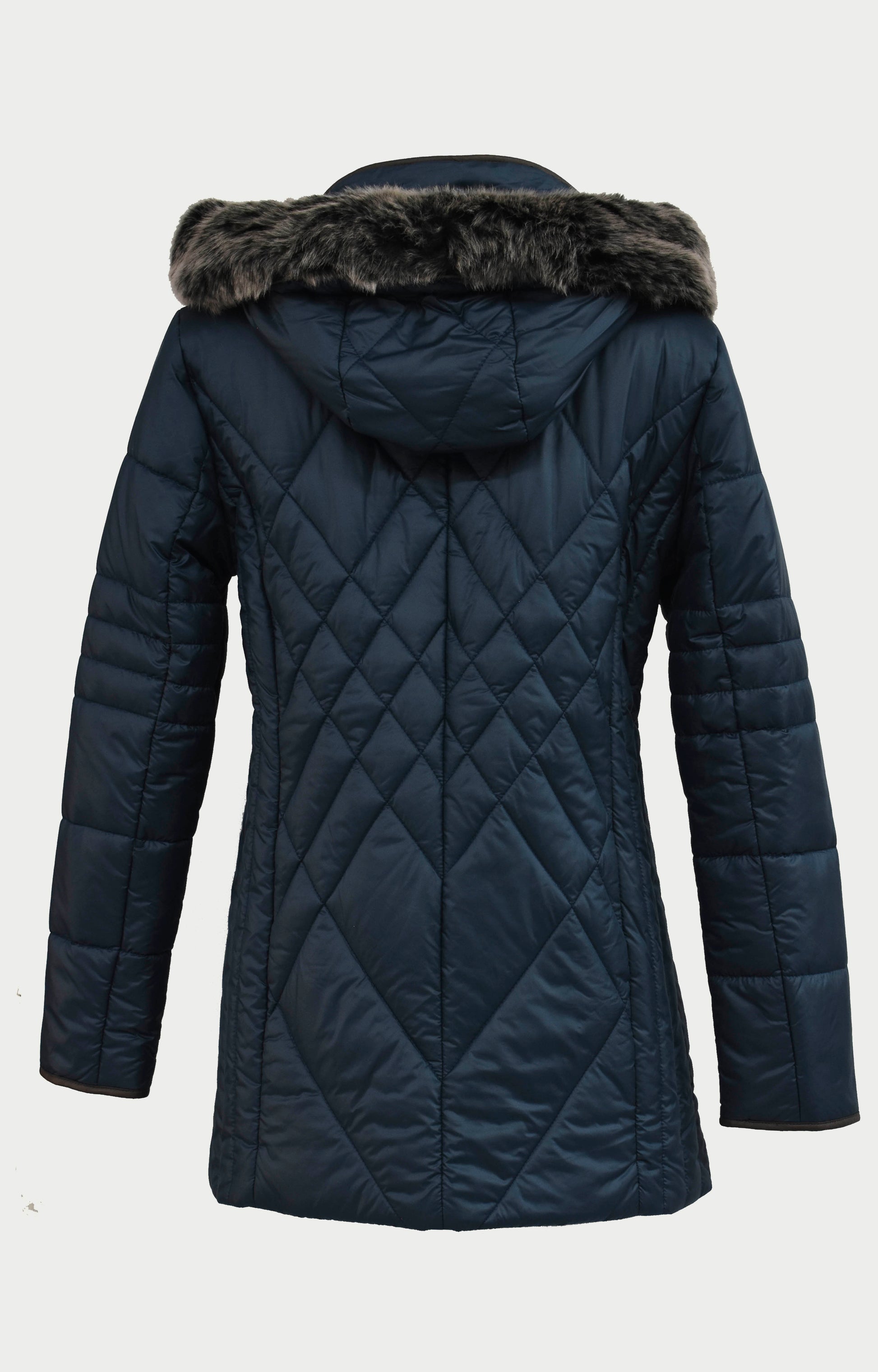 Μπουφάν πετρόλ μακρύ με αποσπώμενη κουκούλα