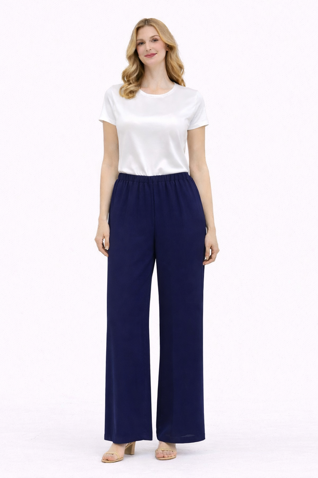 Παντελόνα ζορζέτα μπλε