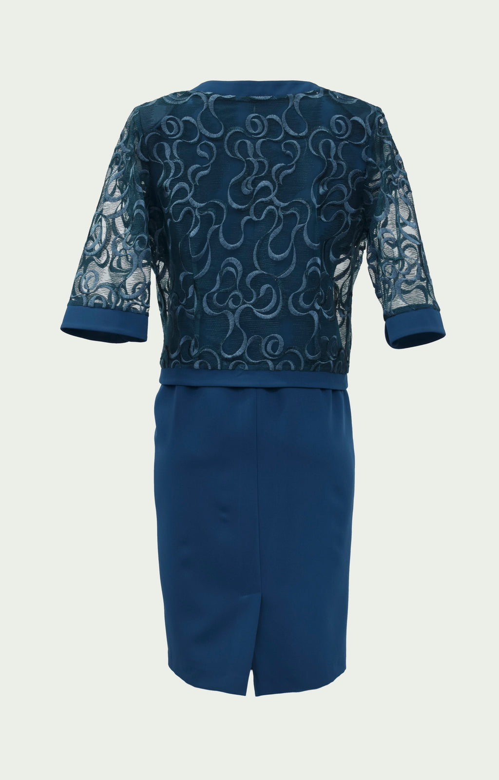 Σετ φόρεμα  δαντέλα πετρόλ