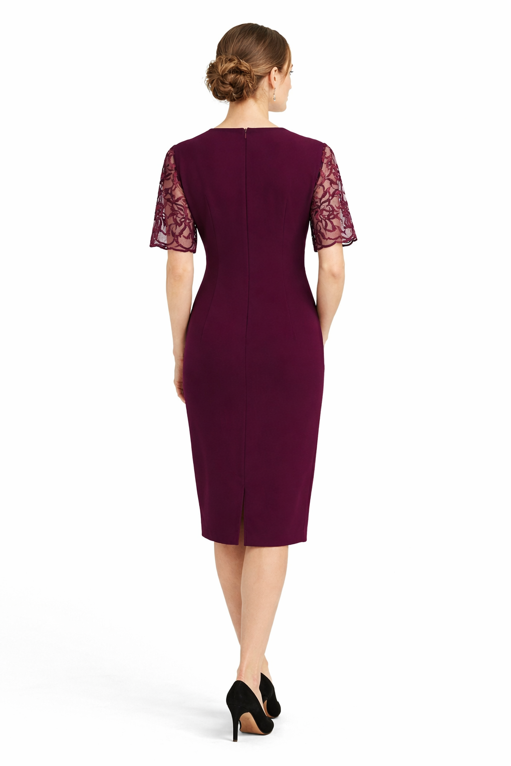 Σετ φόρεμα μπολερό δαντέλα γκρενά