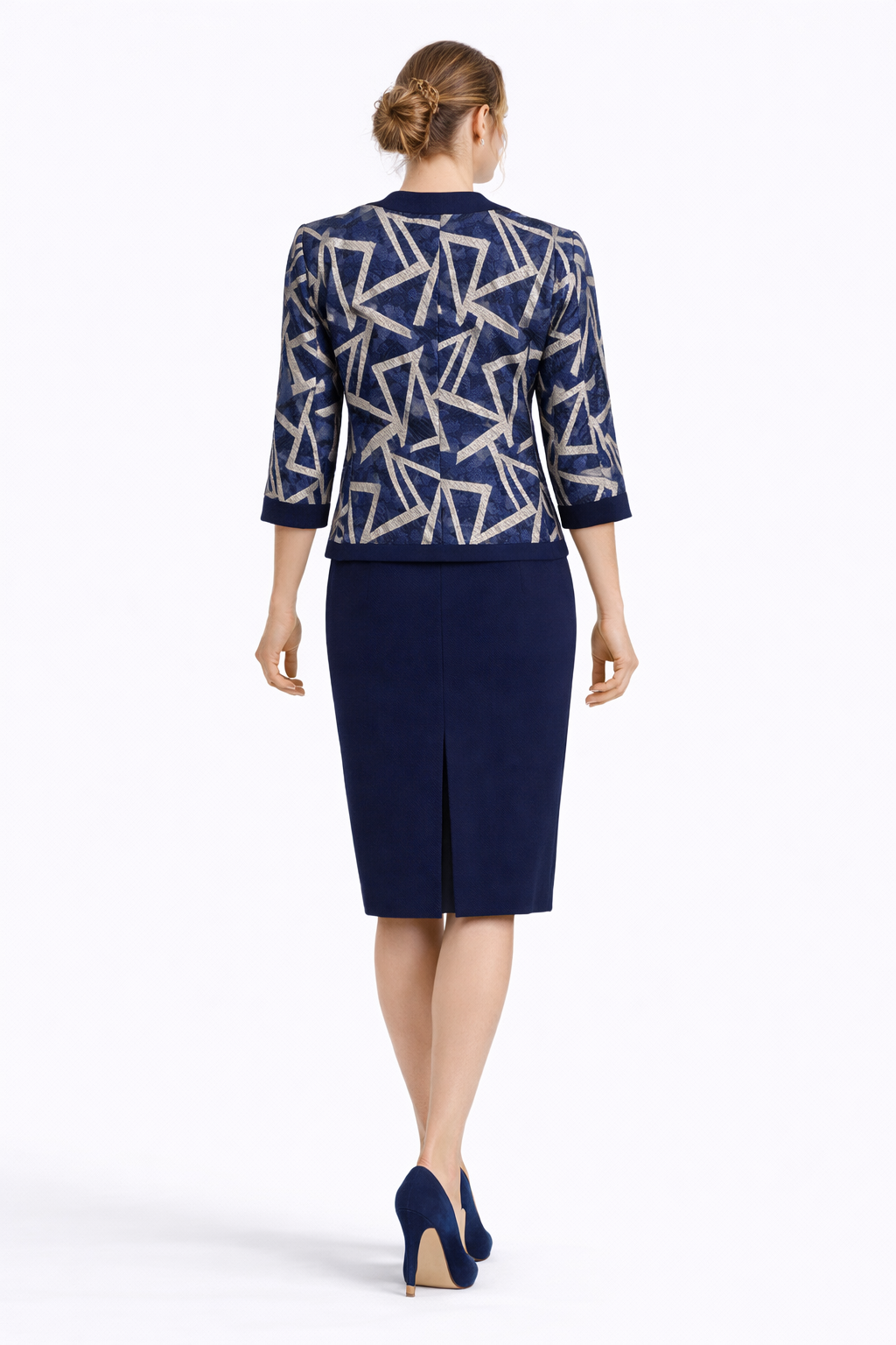 Σετ φόρεμα δαντέλα μπλε