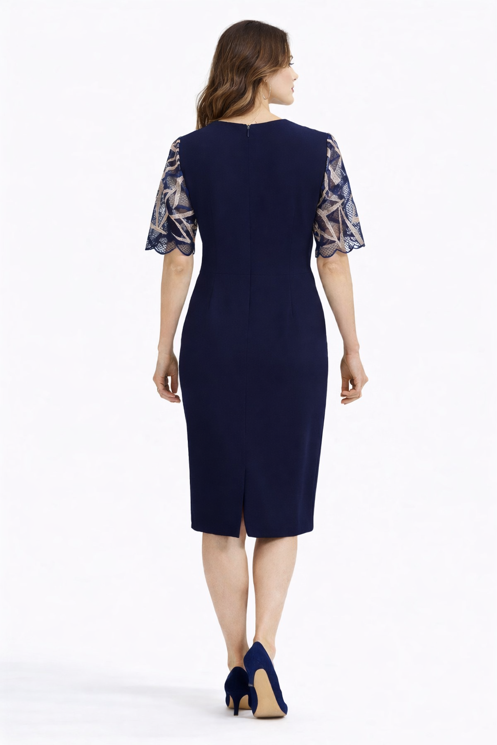 Σετ φόρεμα δαντέλα μπλε