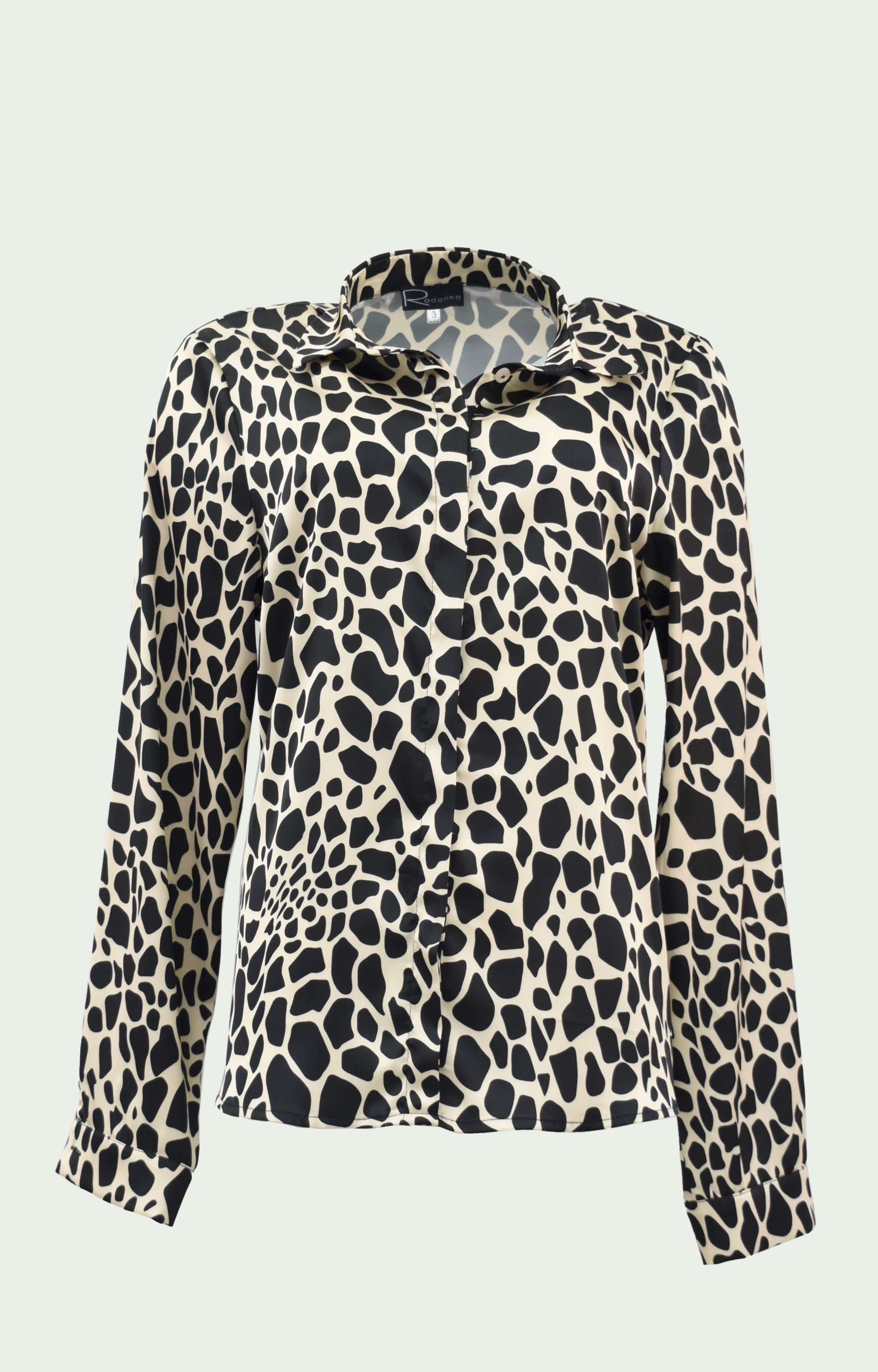 Πουκάμισο σατέν μαυρόασπρο