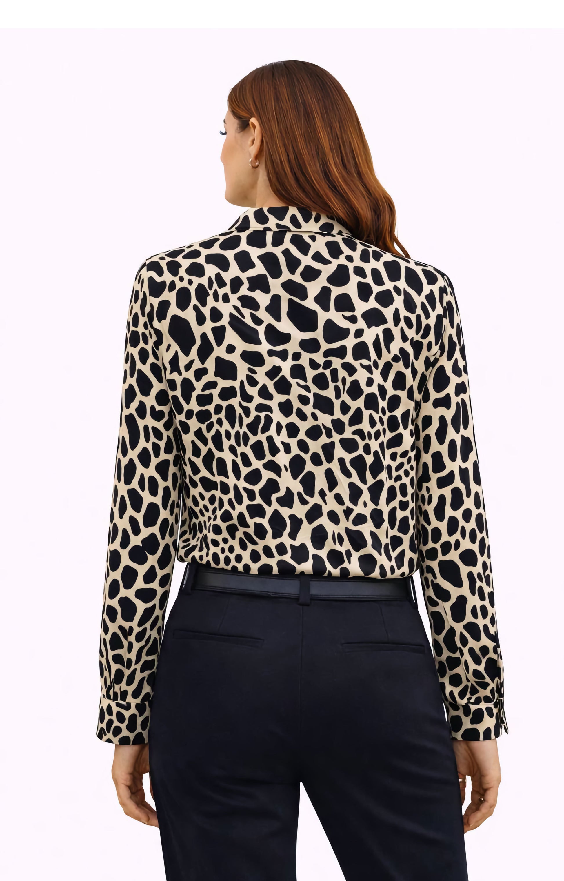 Πουκάμισο σατέν μαυρόασπρο